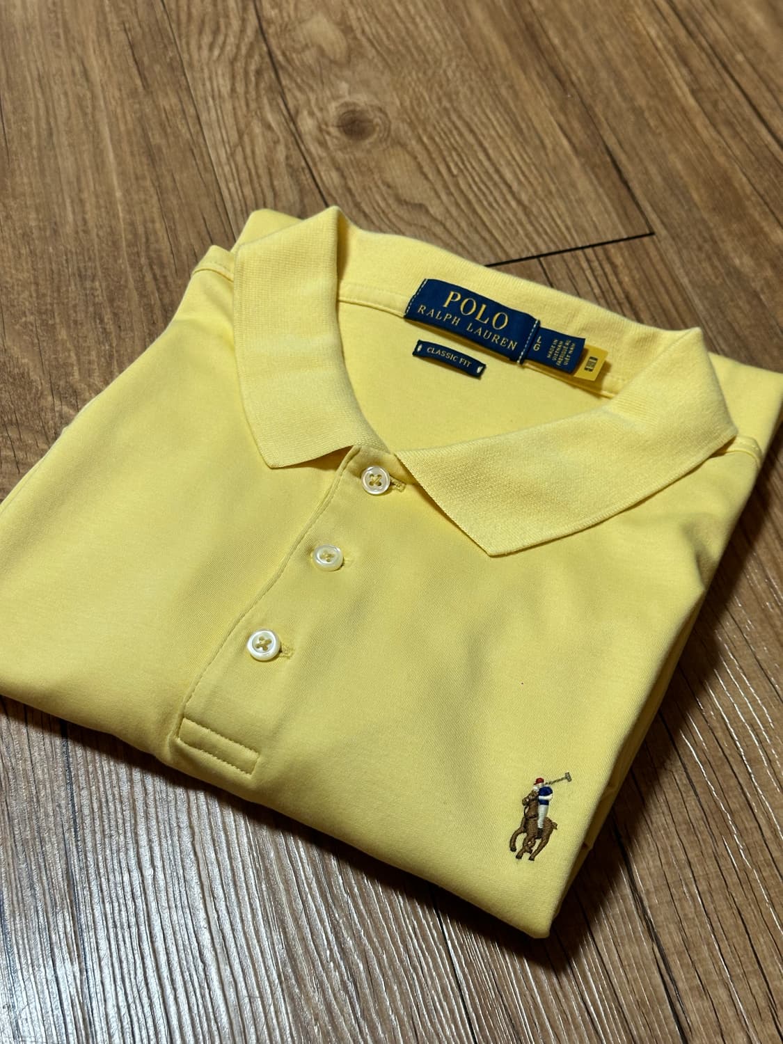 폴로랄프로렌 QR 기능성 카라티셔츠/L/옐로우 상품이미지1