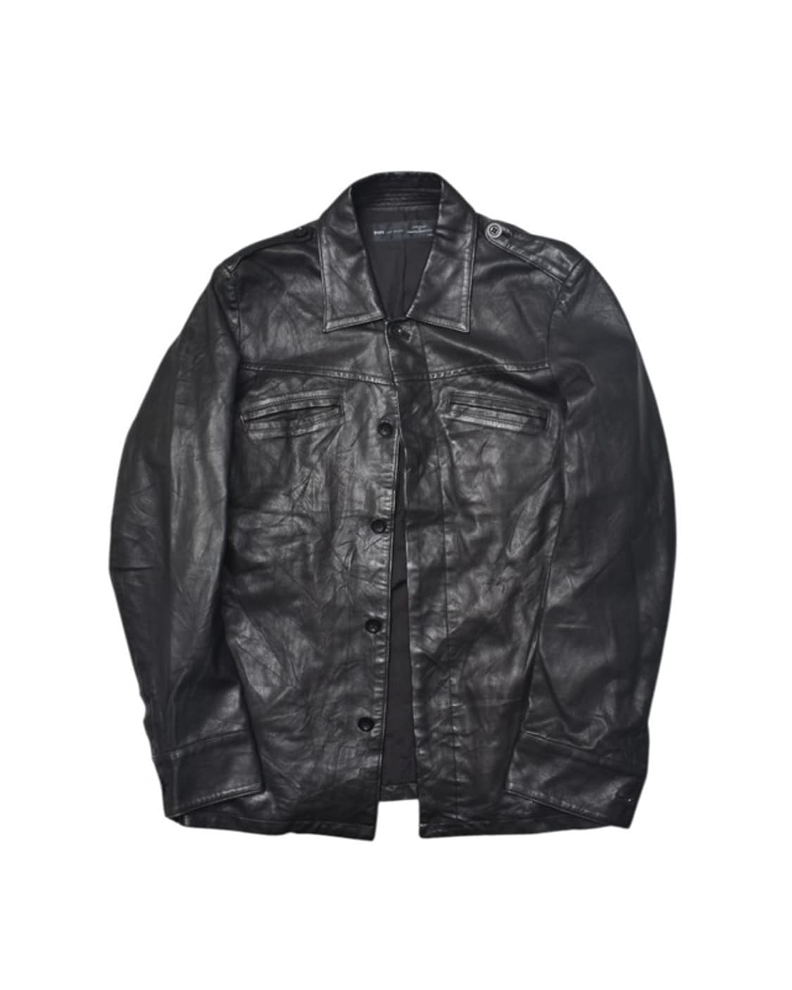 쉽스 젯블루 러데 셔츠 가죽 자켓 M M0042 상품이미지2