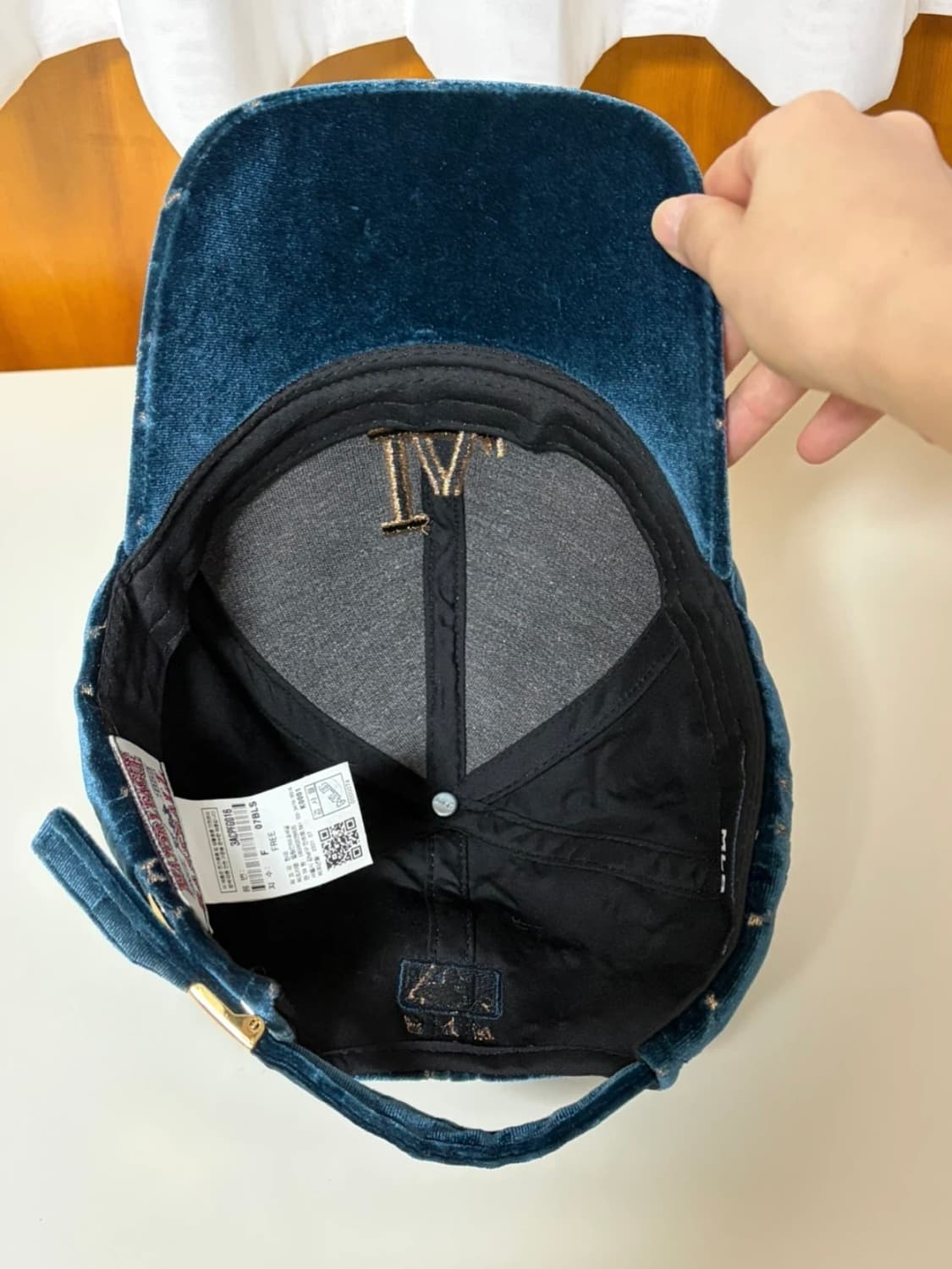 Mlb 다이아 모노그램 벨벳 볼캡  상품이미지3