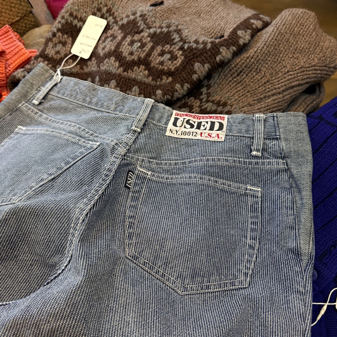 USA 미국빈티지 히코리 와바지 스트라이프 워크 팬츠 30 31 32 상품이미지7