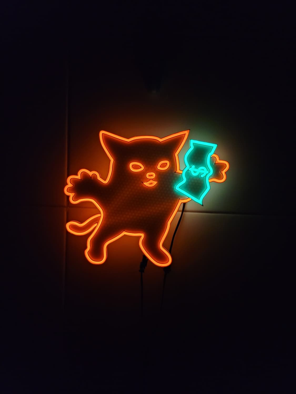 고양이 달러 네온사인 led 램프 무드등 조명 상품이미지3