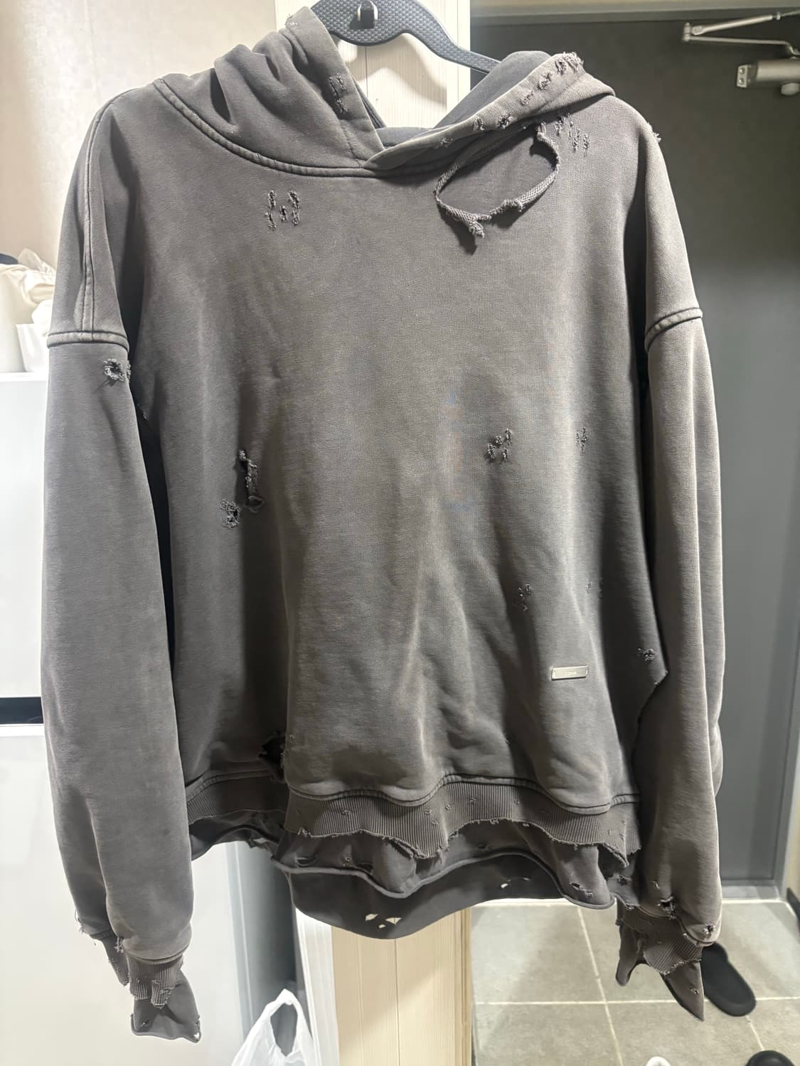 c2h4 디스트레스드 후드 상품이미지1