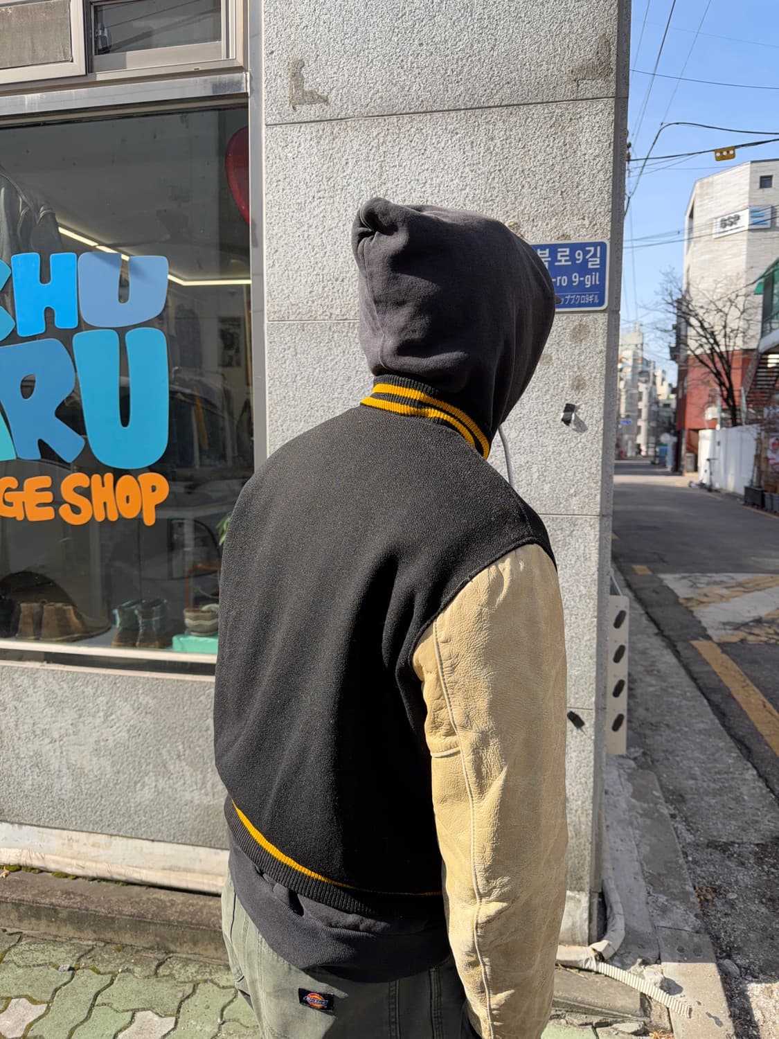 vtg wool leather varsity jacket 상품이미지8