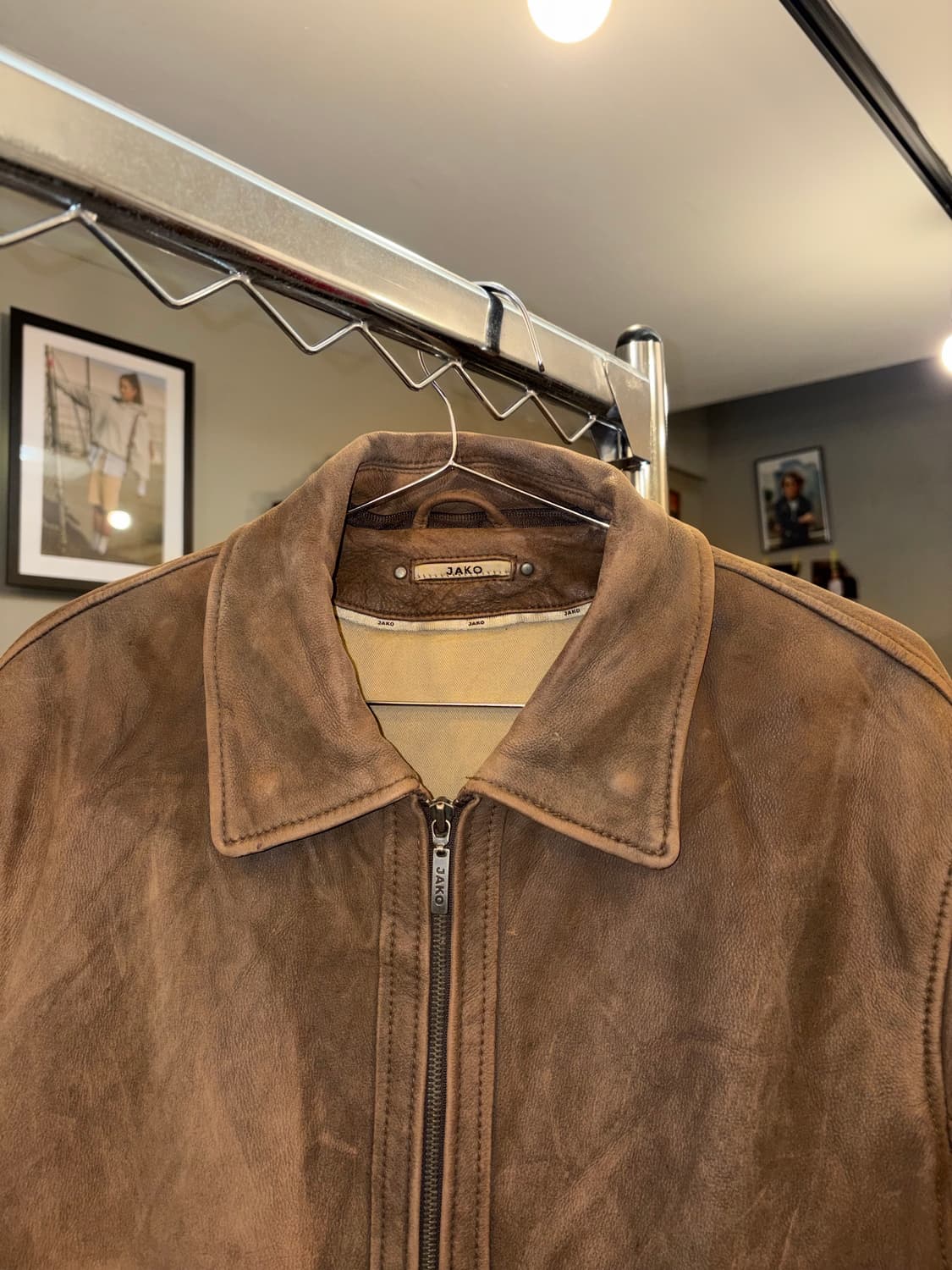 90’s Jako genuine leather bomber jacket  상품이미지6