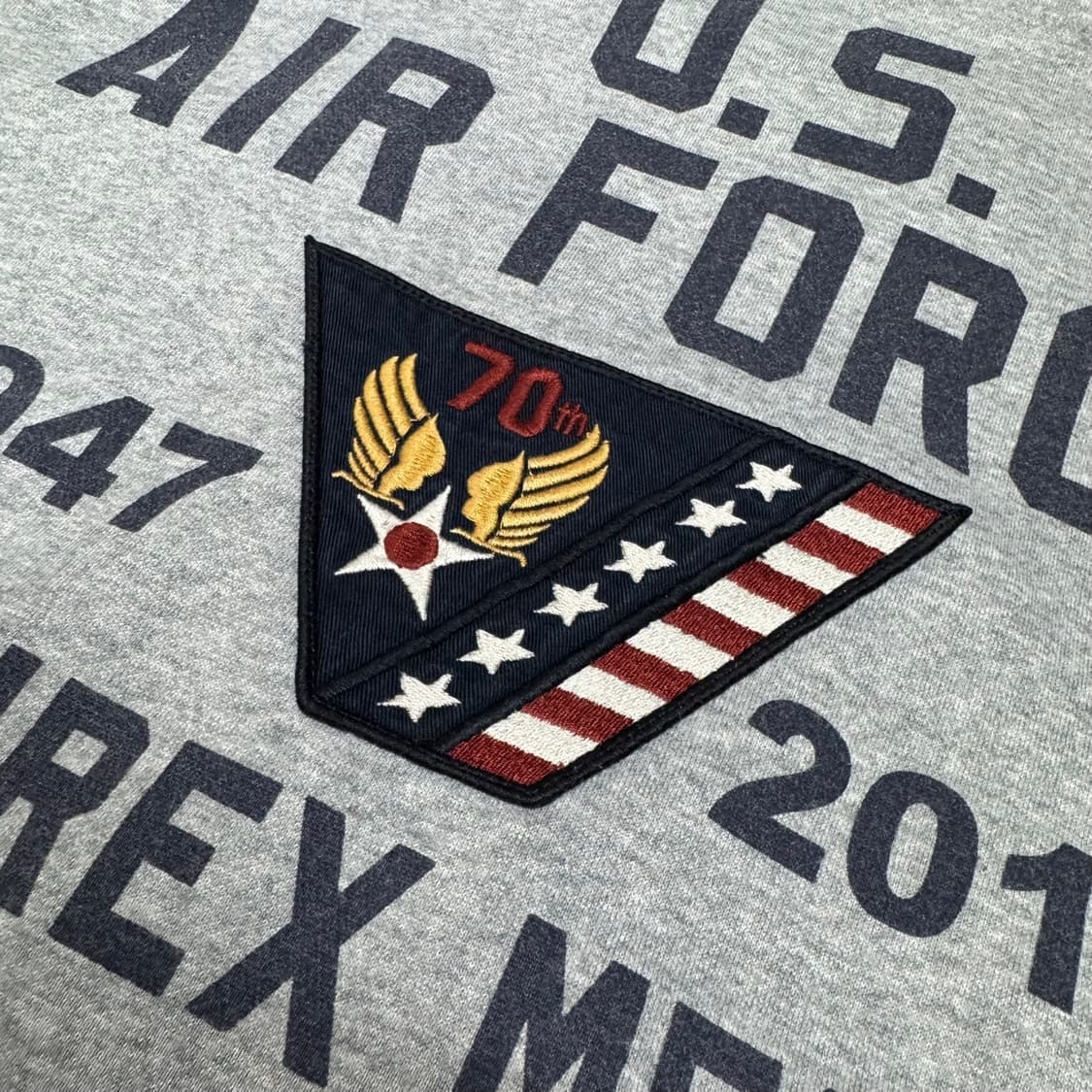 아비렉스(AVIREX) 멜란지 USAF 70TH 하이넥 스웨트 집업  상품이미지8