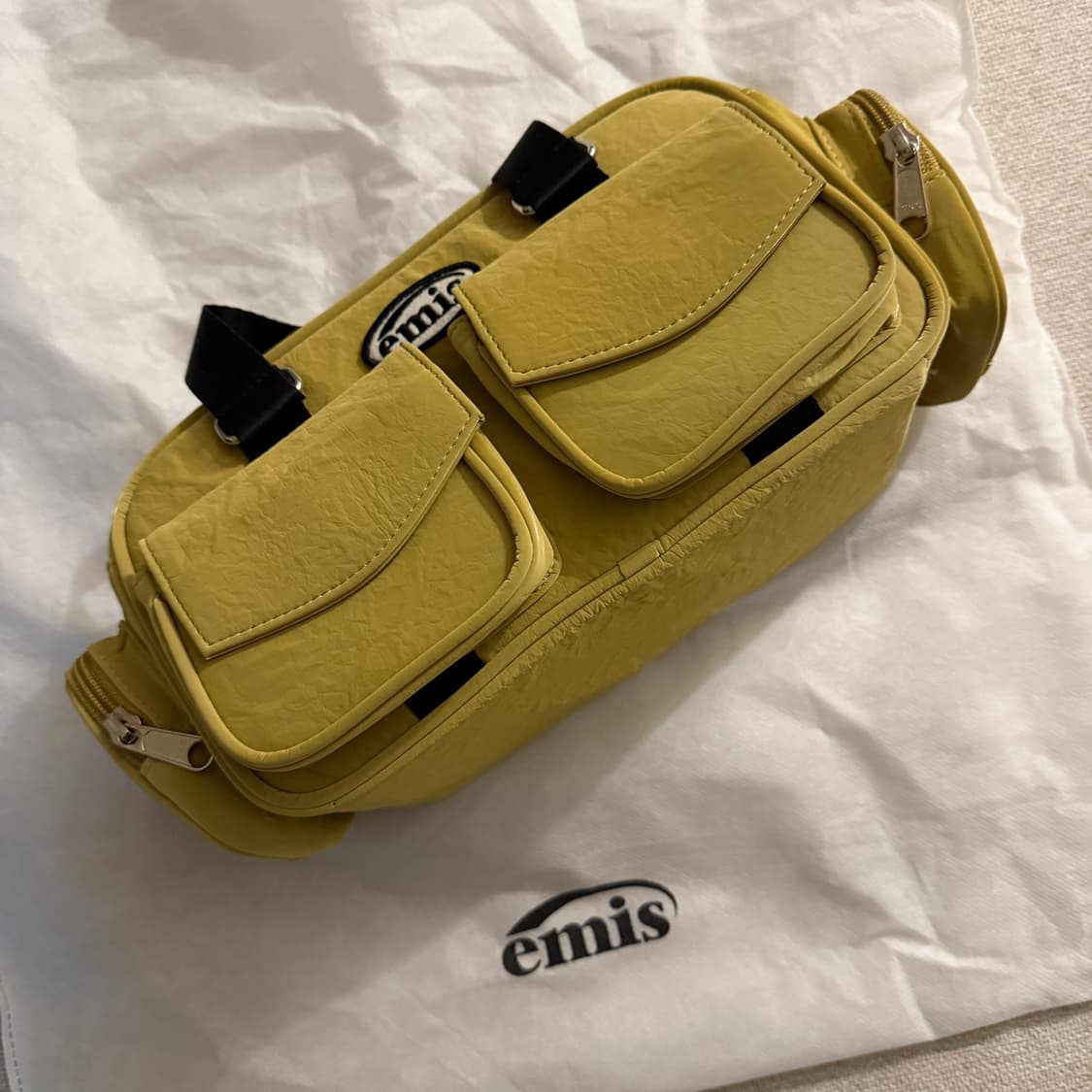이미스 멀티 포켓 호보백 머스타드 상품이미지2