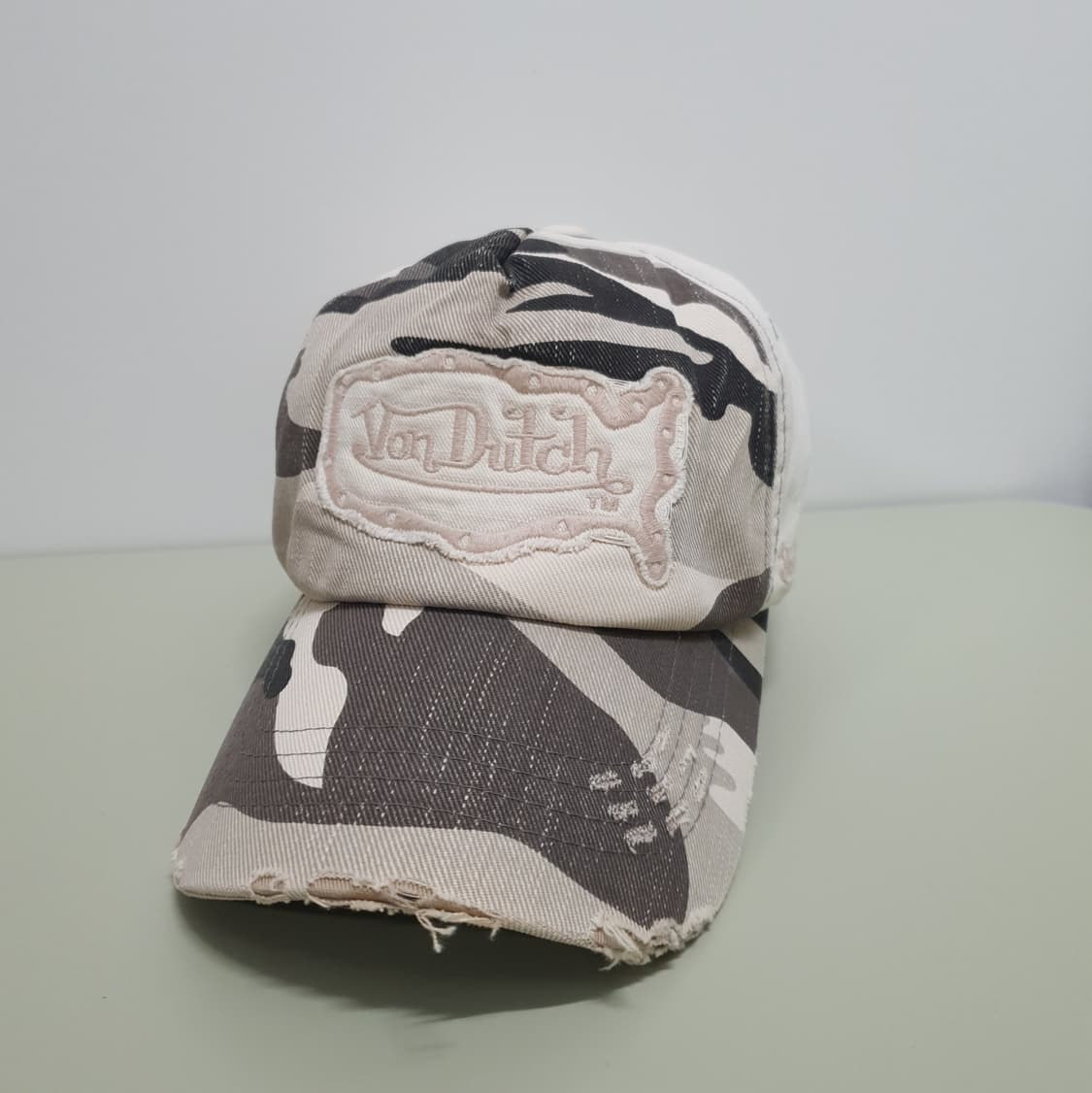 Von dutch 본더치 00s 빈티지 Y2K 카모 트러커 데미지 볼캡 상품이미지3
