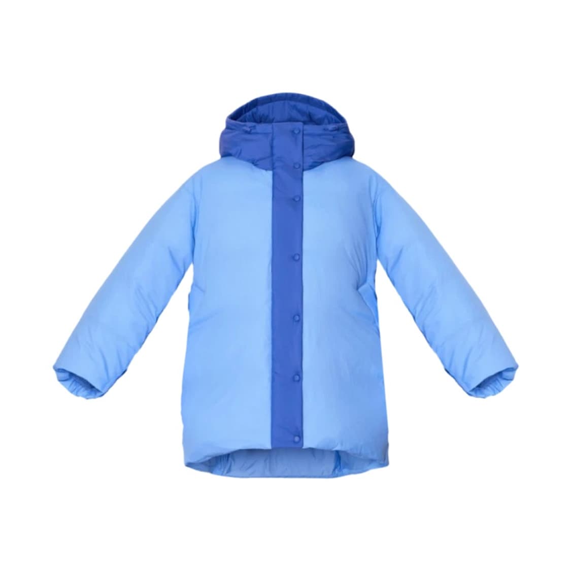 유니클로 x 마르니 다운 오버사이즈 후드 코트 블루 상품이미지3