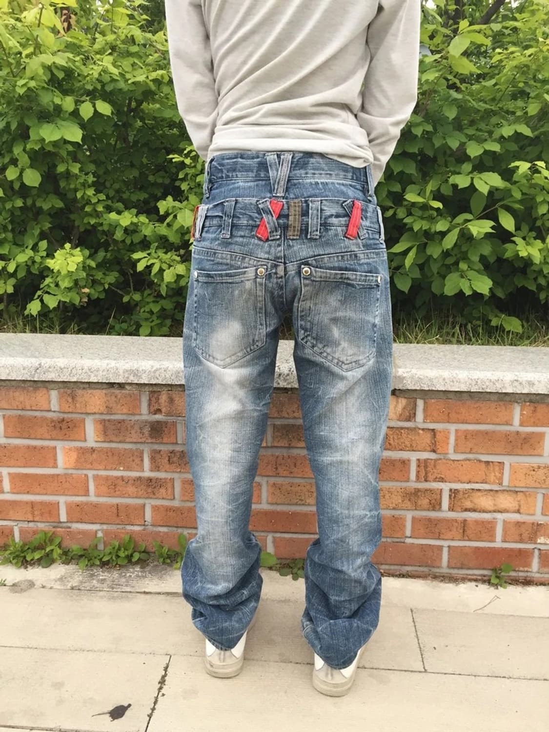Y2K Japanese Logo Pocket Denim Pants 상품이미지3