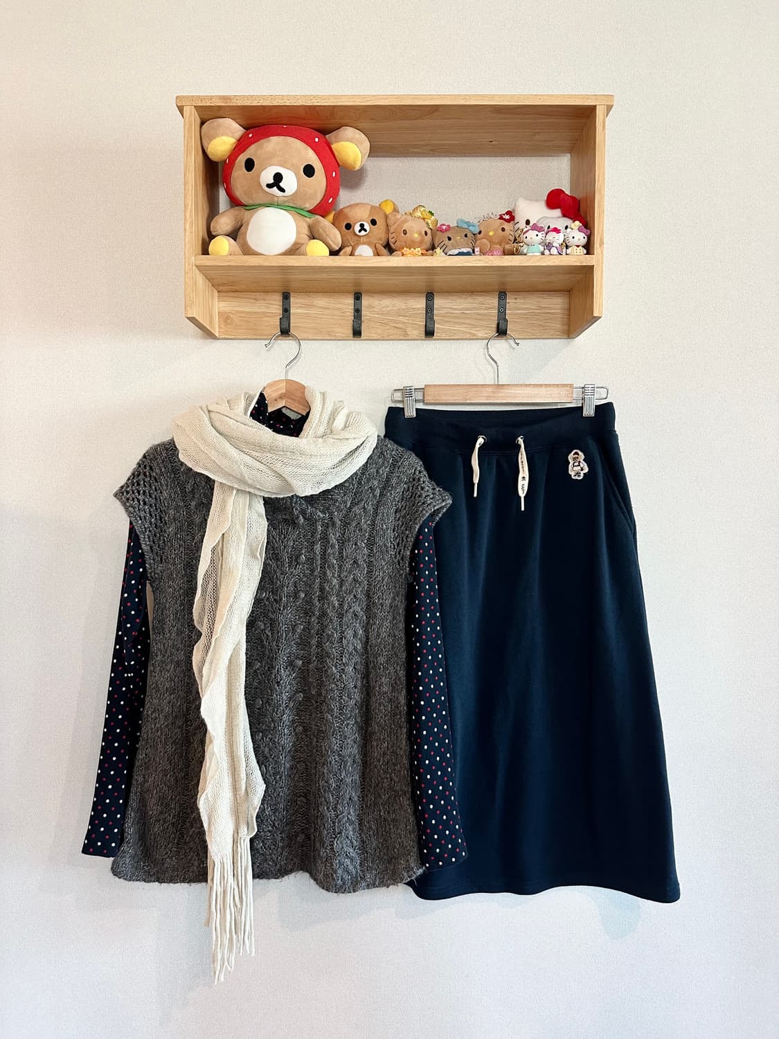 jpn 하구미 스즈코 너드 모리걸 아오이유우 레이어드 코디세트 상품이미지1