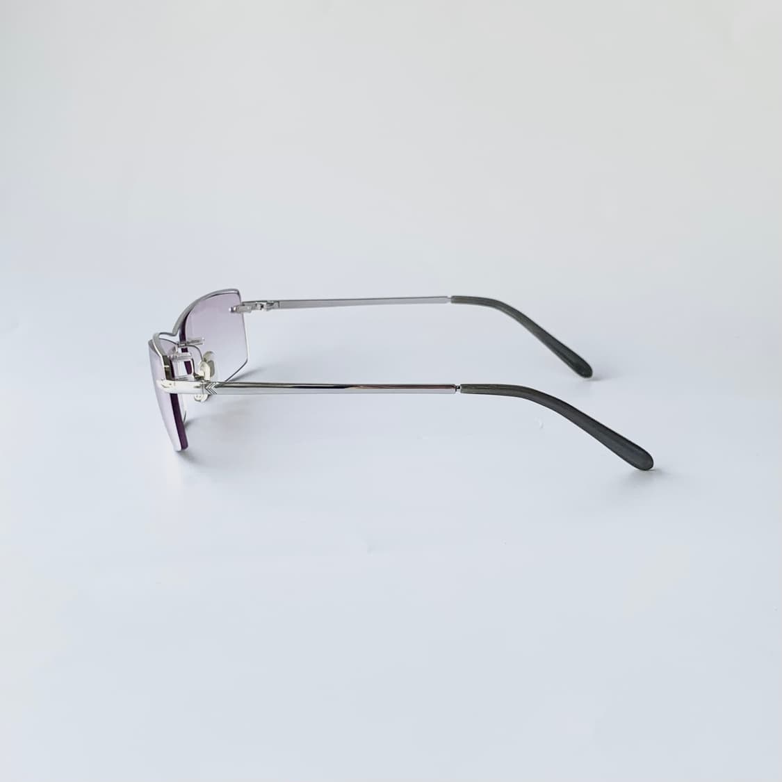 970 데드스탁 빈티지안경 Y2K 무테 선글라스 긱시크 틴트 안경 보라색 상품이미지3