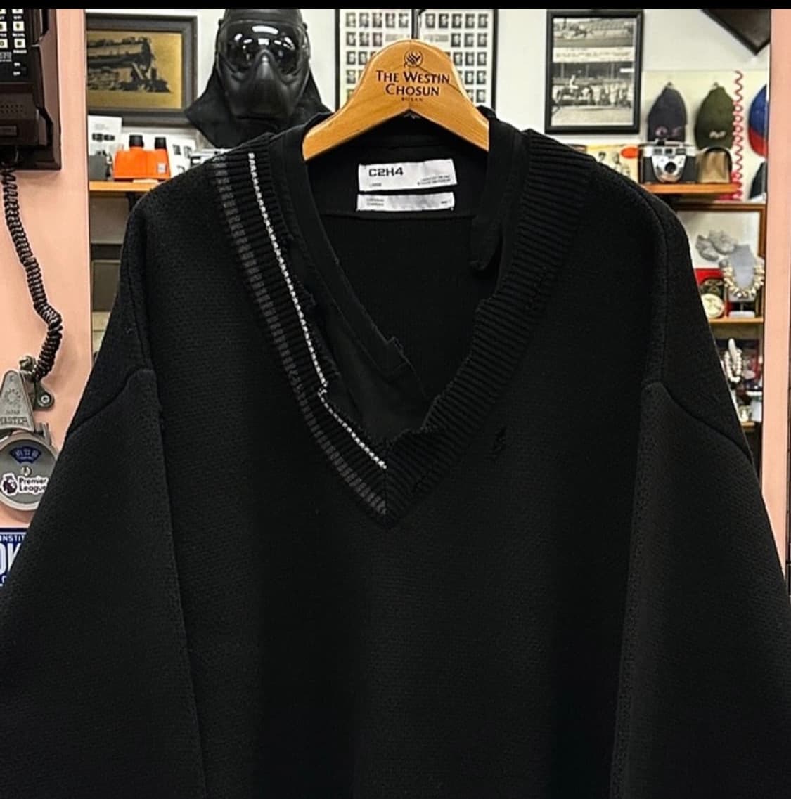 C2H4 디스트레스드 오버핏 니트 상품이미지5