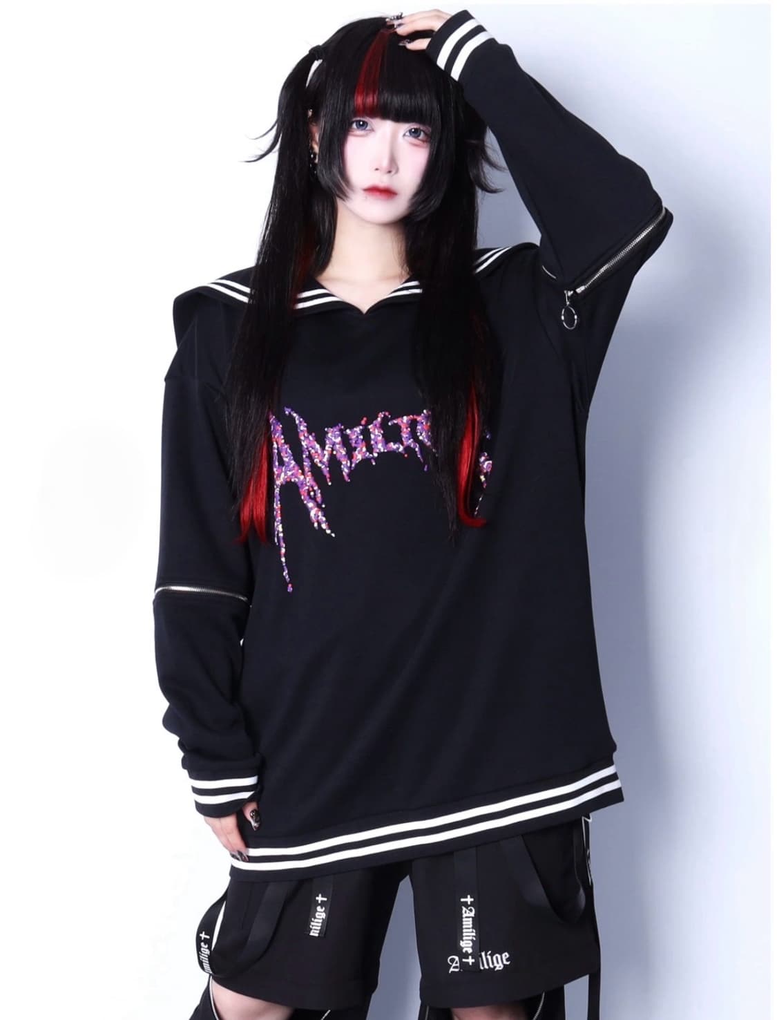 Amilige 세일러 티셔츠 상품이미지1