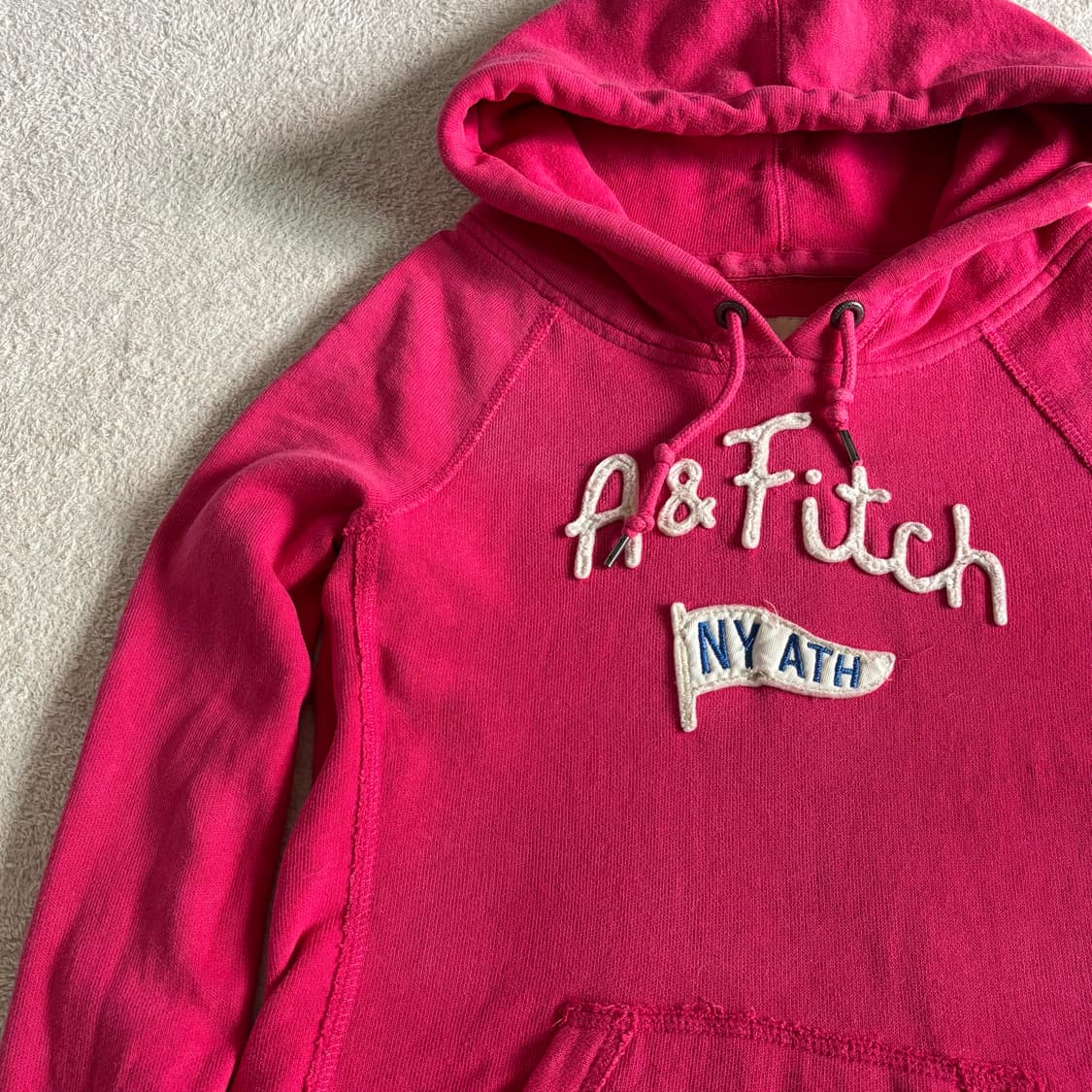 아베크롬비 y2k 바비깔 핫핑크 후드티 상품이미지2