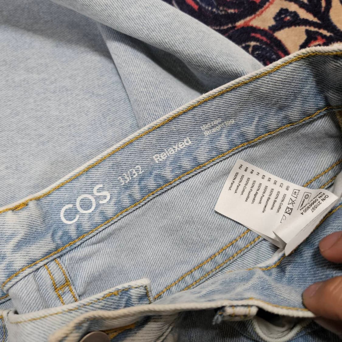 코스(COS) 라이트 블루 릴렉시드 데님 청바지 33 상품이미지5