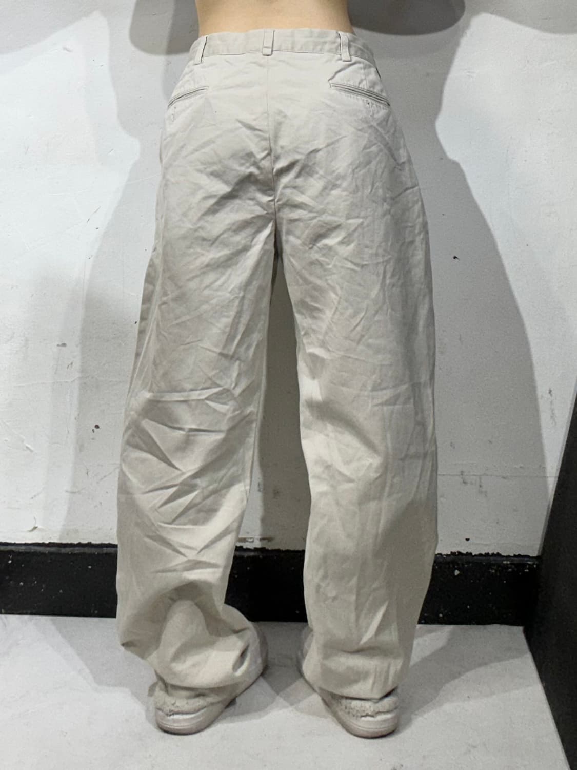 폴로 랄프 로렌 베이지 와이드 치노 팬츠 면바지 35 상품이미지3