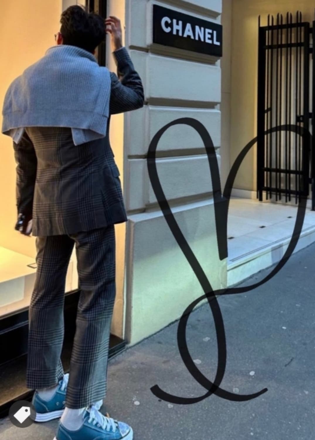 [41]미하라 야스히로 피터슨 캔버스 스니커즈 블루 지디님착용 상품이미지9