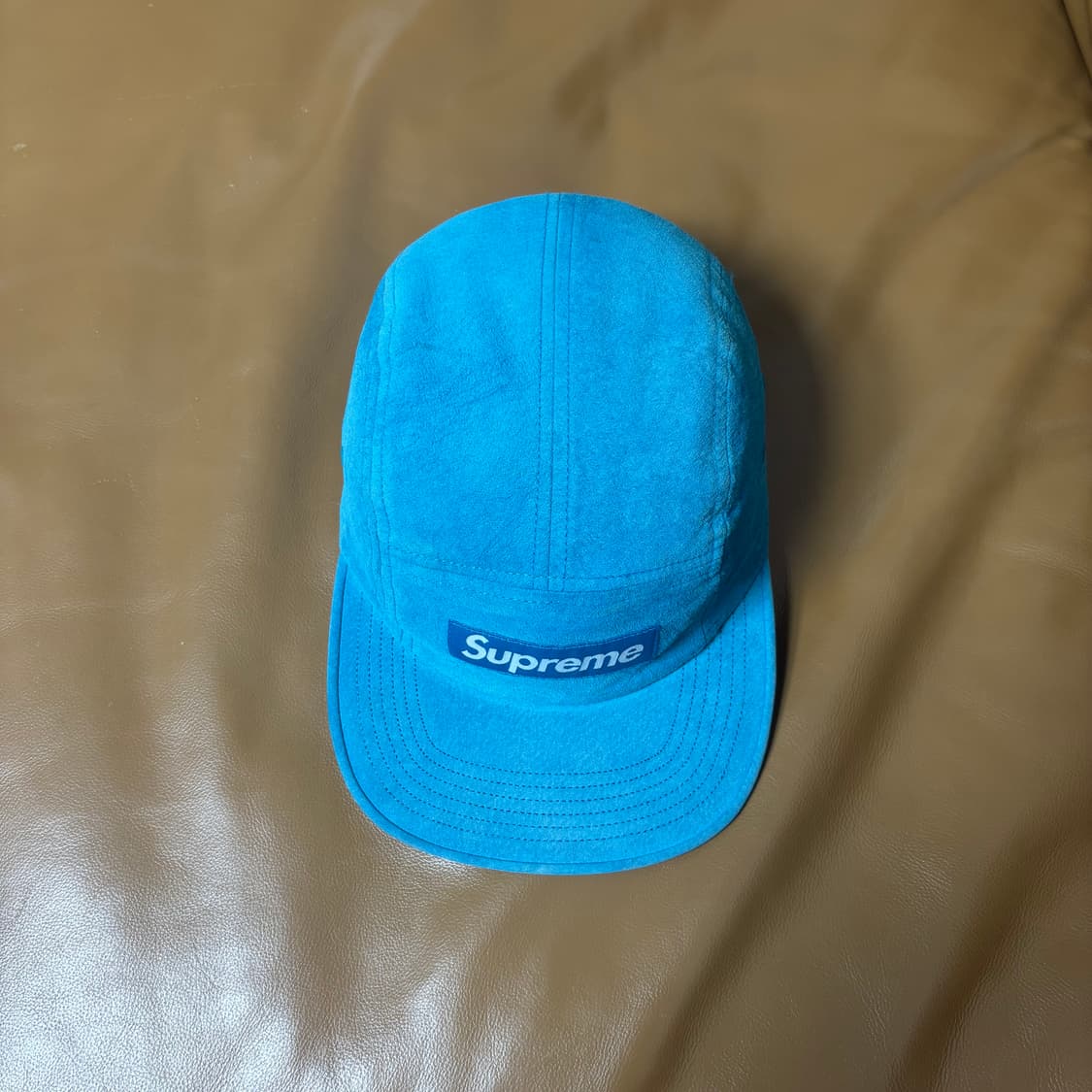 Supreme 슈프림 캠프캡 모자 (Suede Teal Blue) 상품이미지5