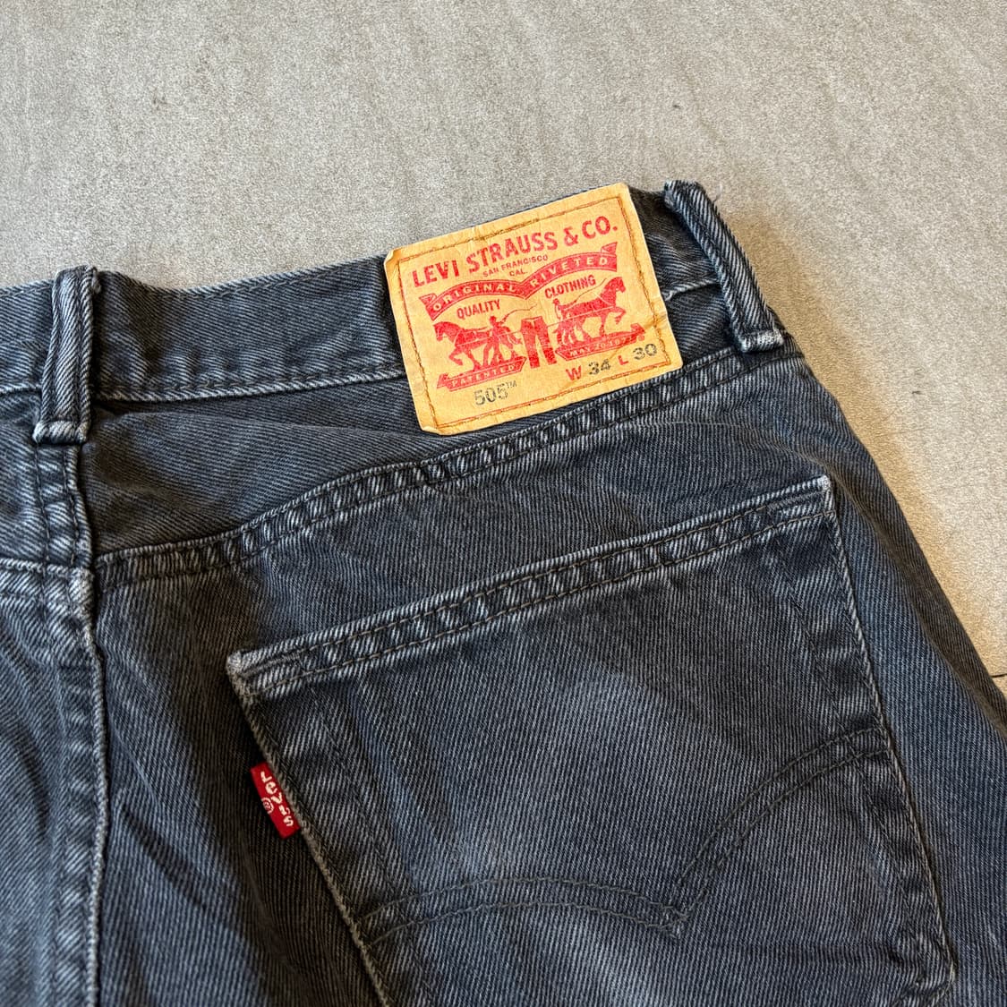 리바이스 정품 505 데님 블랙 팬츠 바지 상품이미지8