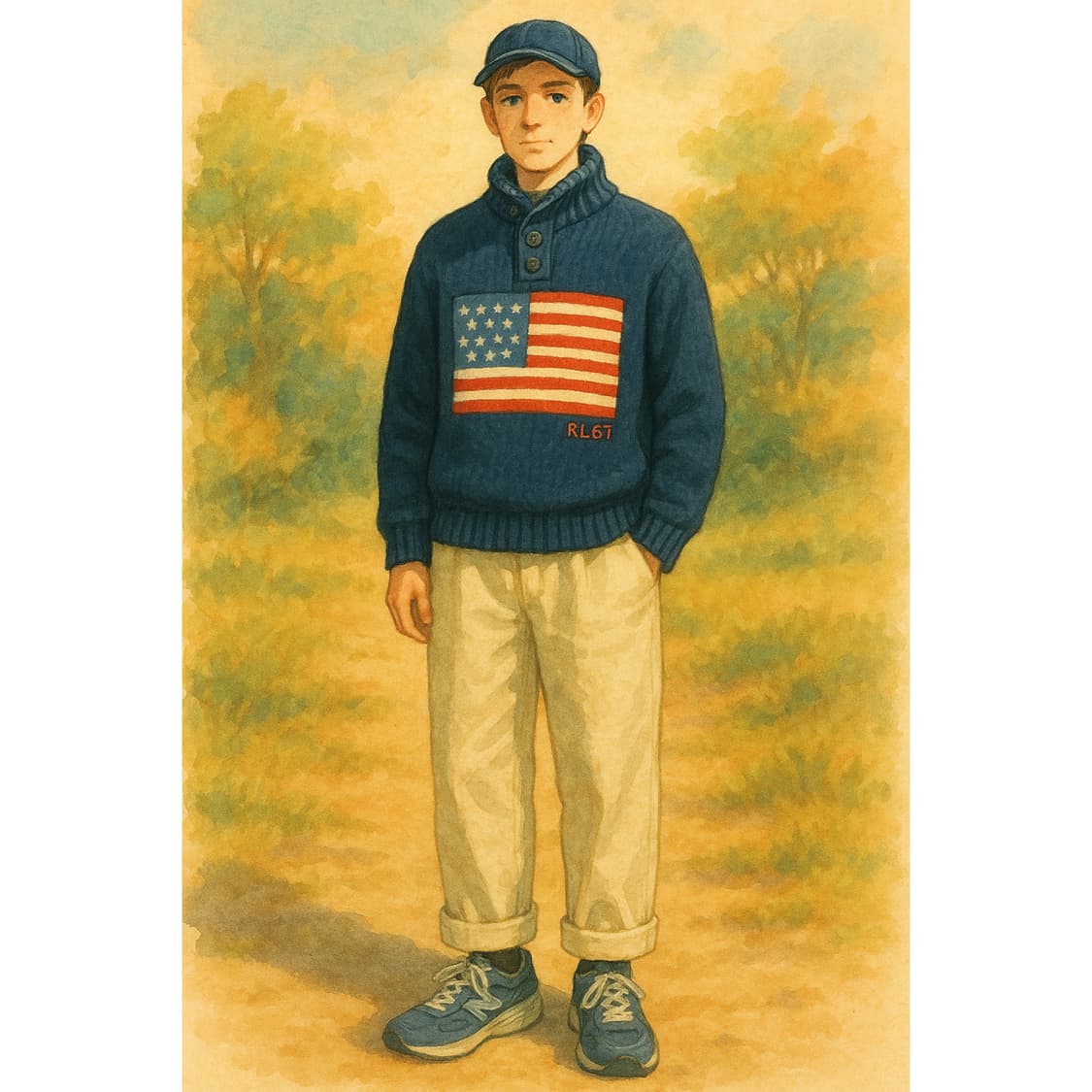 [M] 폴로 랄프로렌 성조기 코튼 니트  상품이미지10