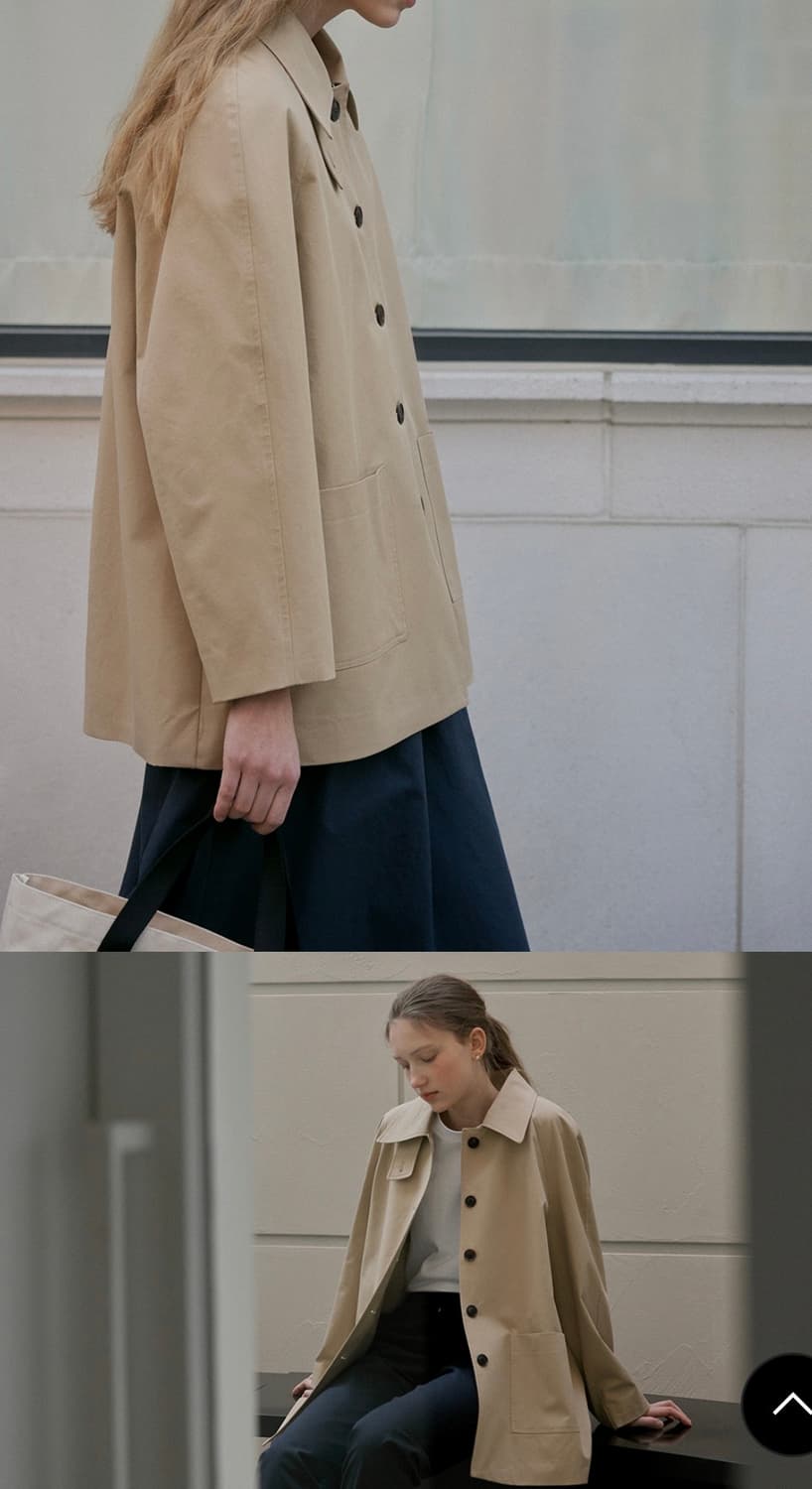 유라고 하프 트렌치코트 S 상품이미지1