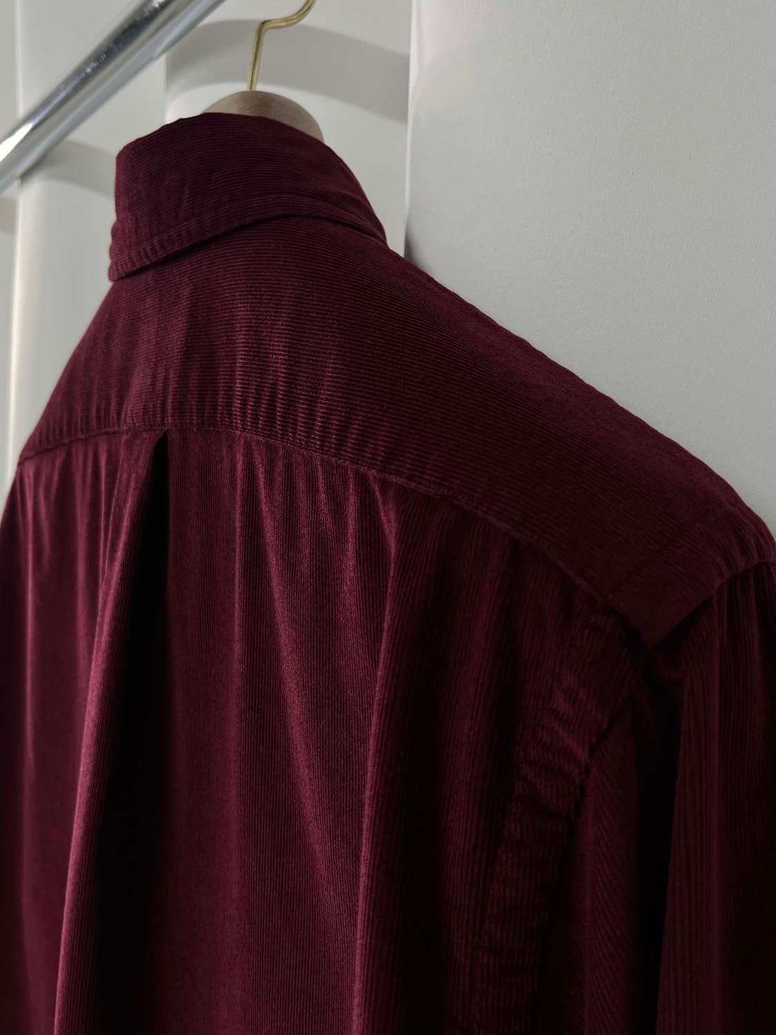 폴로 랄프로렌 버건디 마이크로 코듀로이 버튼다운 셔츠 상품이미지7