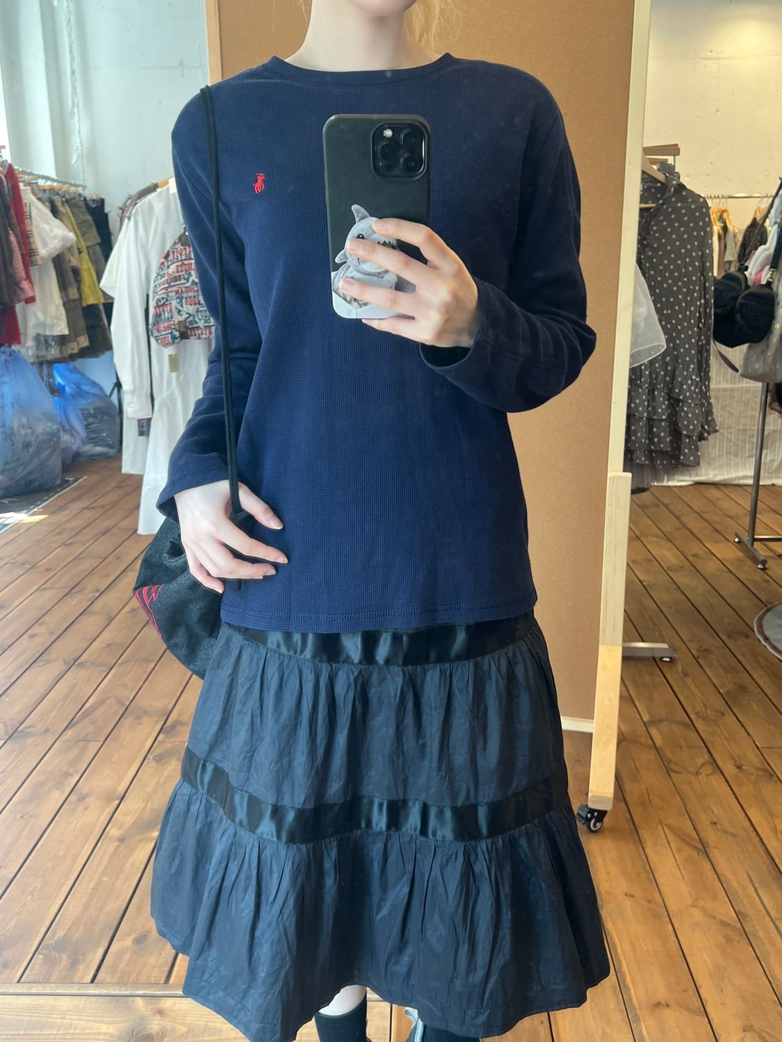 폴로 네이비 와플 롱슬리브  상품이미지4