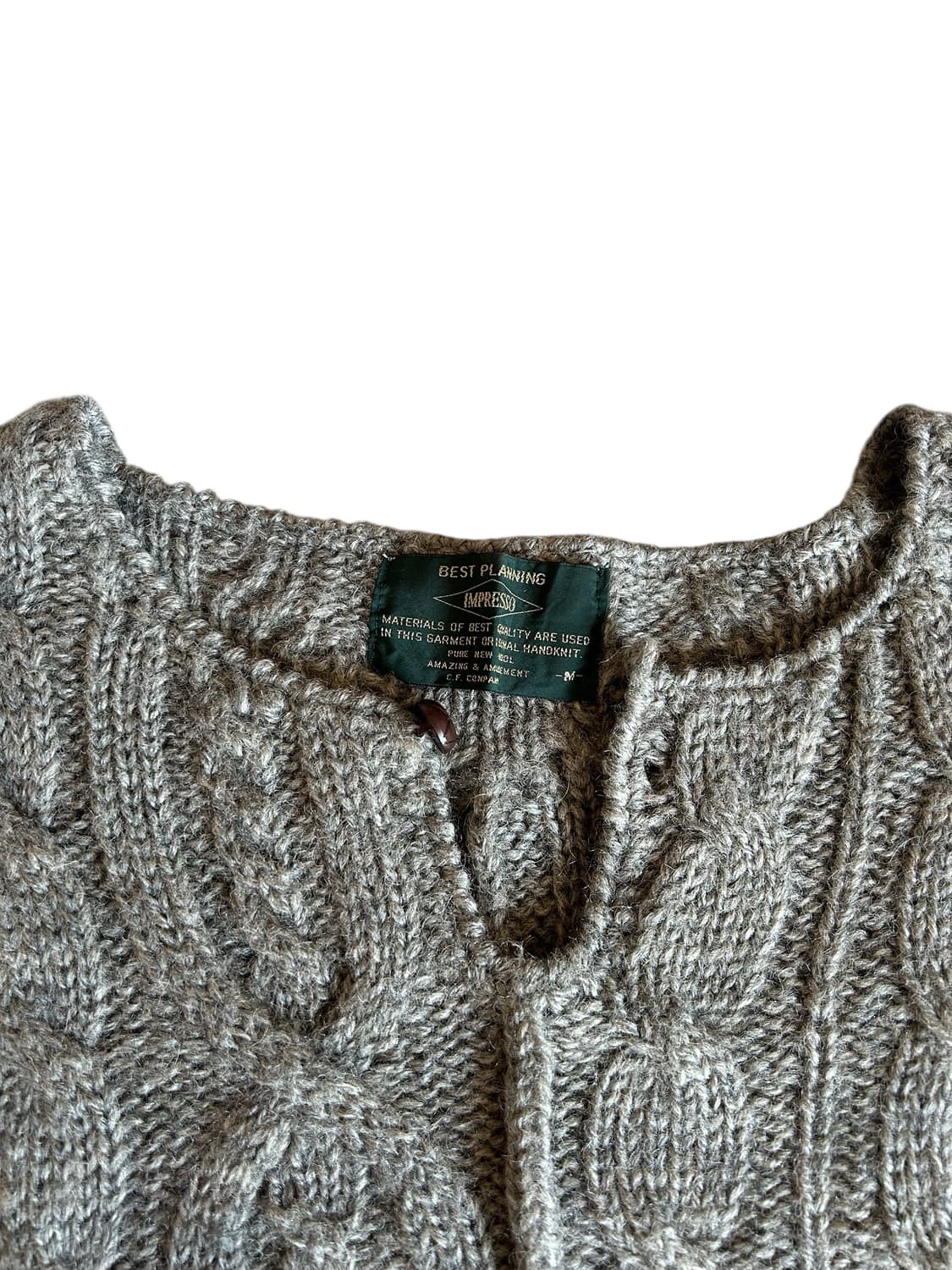 Vintage IMPRESSO Cable Knit Sweater 상품이미지3