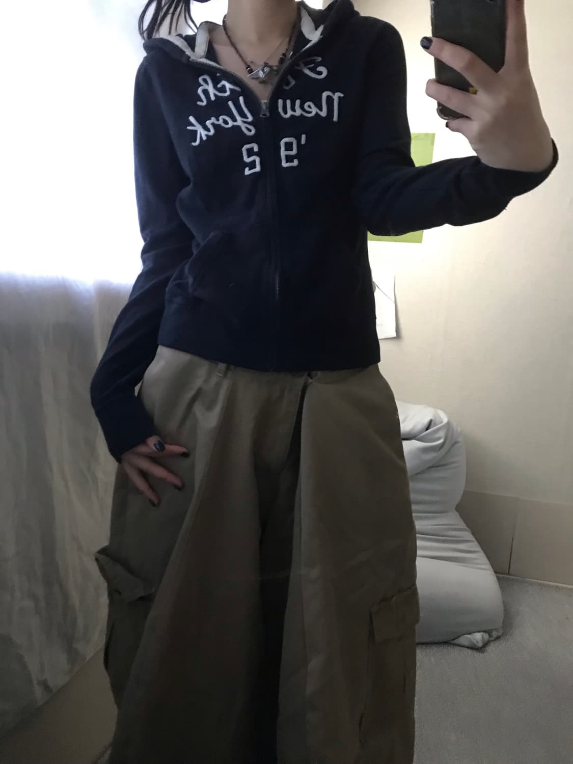 아베크롬비 네이비 딱붙핏 후드집업 상품이미지2