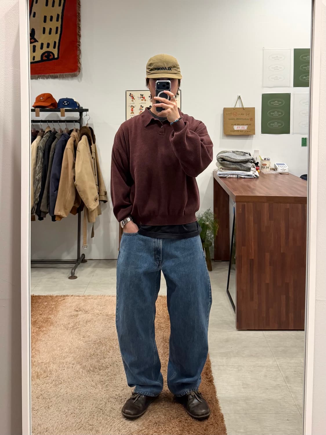 00s Eddie Bauer 에디바우어 빈티지 카라 니트 상품이미지2