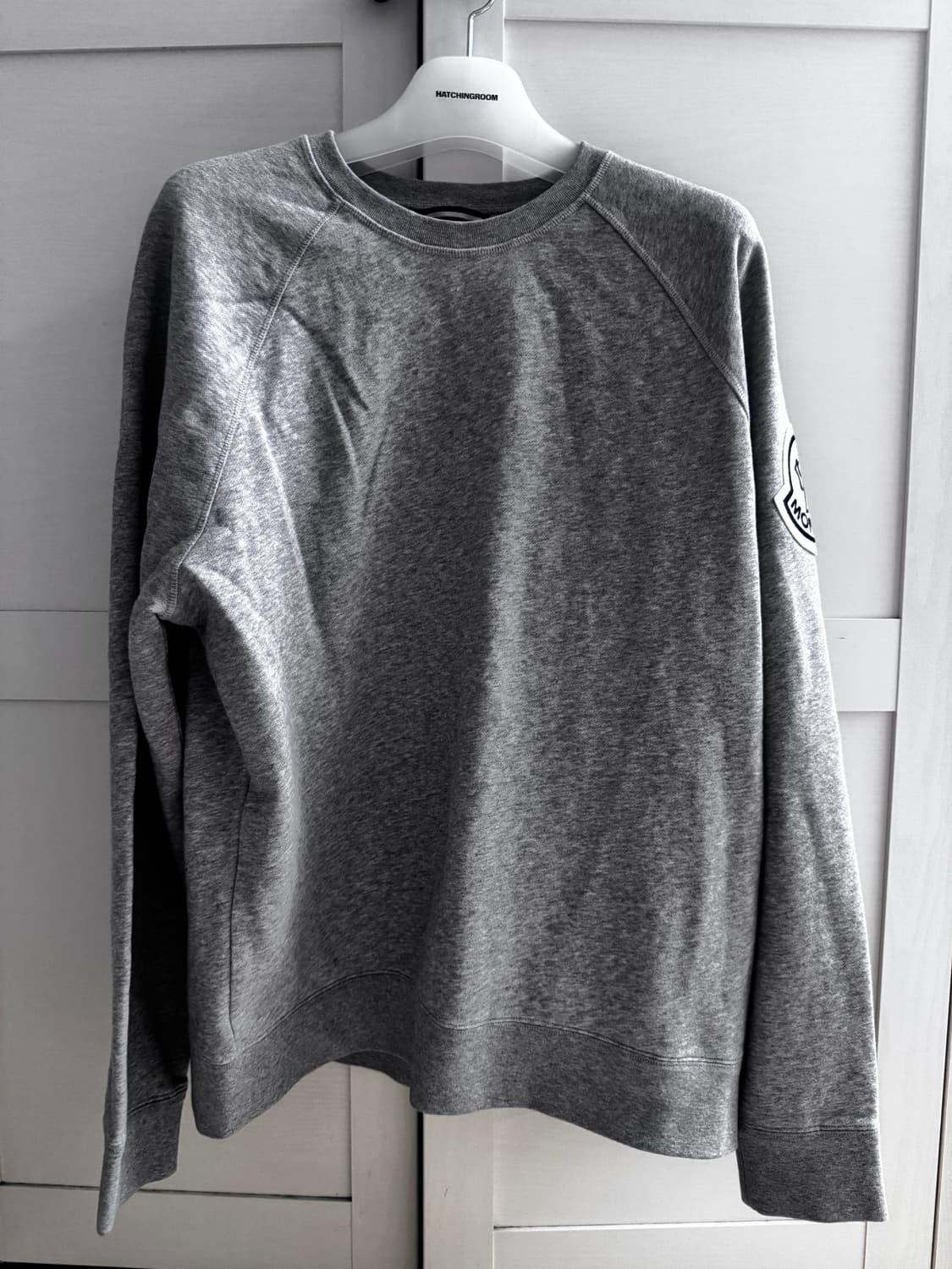 XXL) 몽클레어 맨투맨 멜란지 그레이 상품이미지1