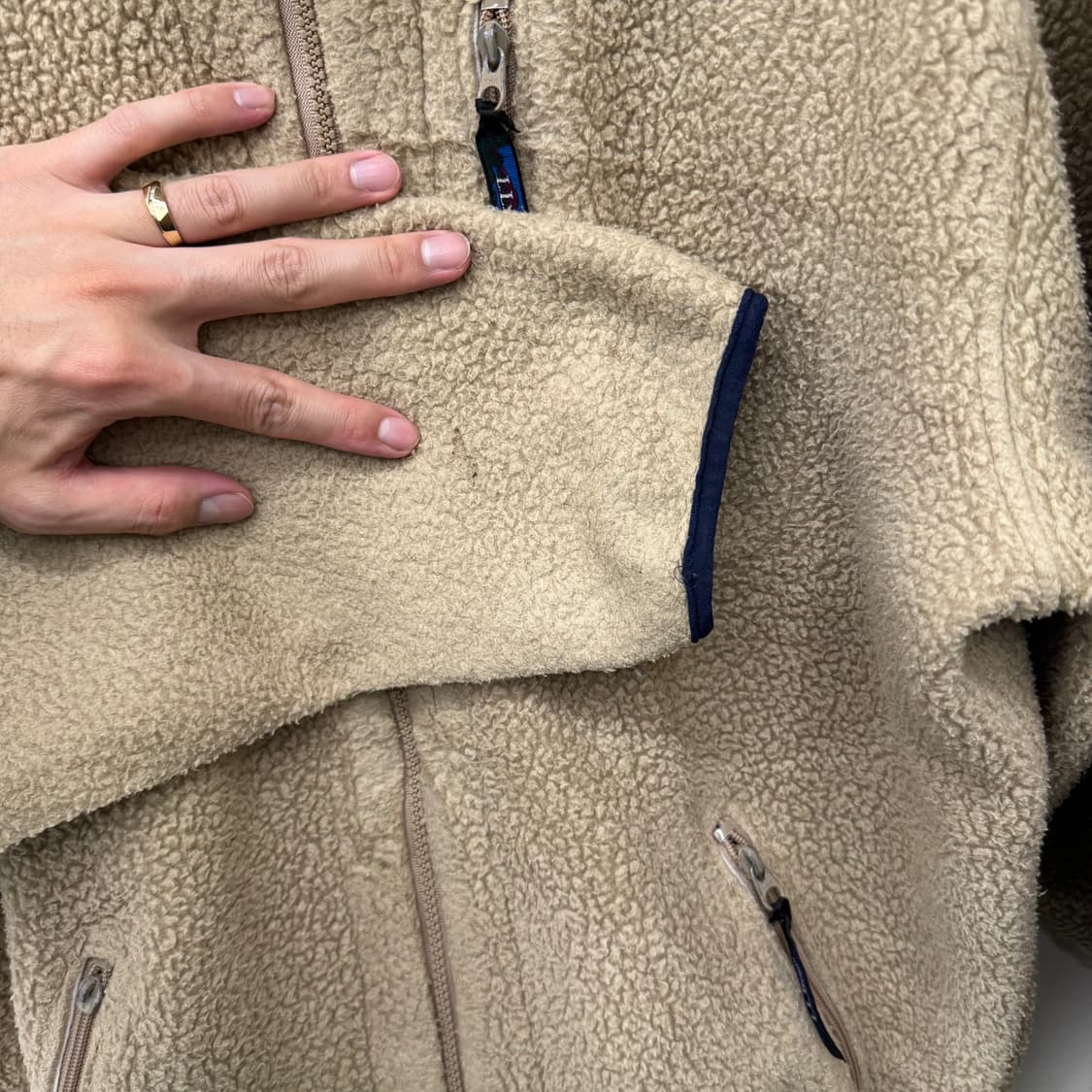 90s LL Bean 엘엘빈 딥파일 후리스자켓XL 상품이미지4