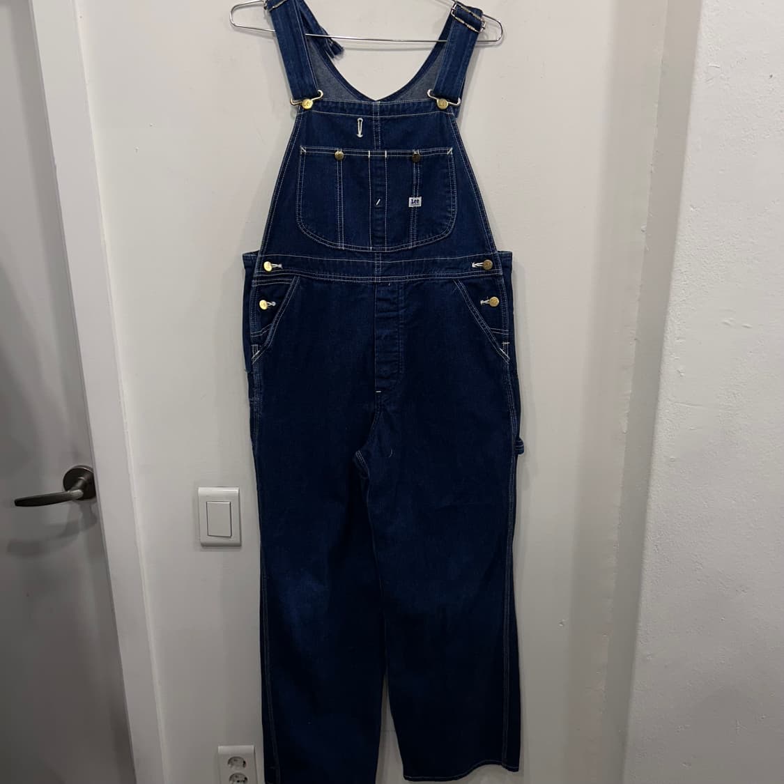 Lee 재팬 와이드핏 스티치 카펜더 데님 오버롤 상품이미지2