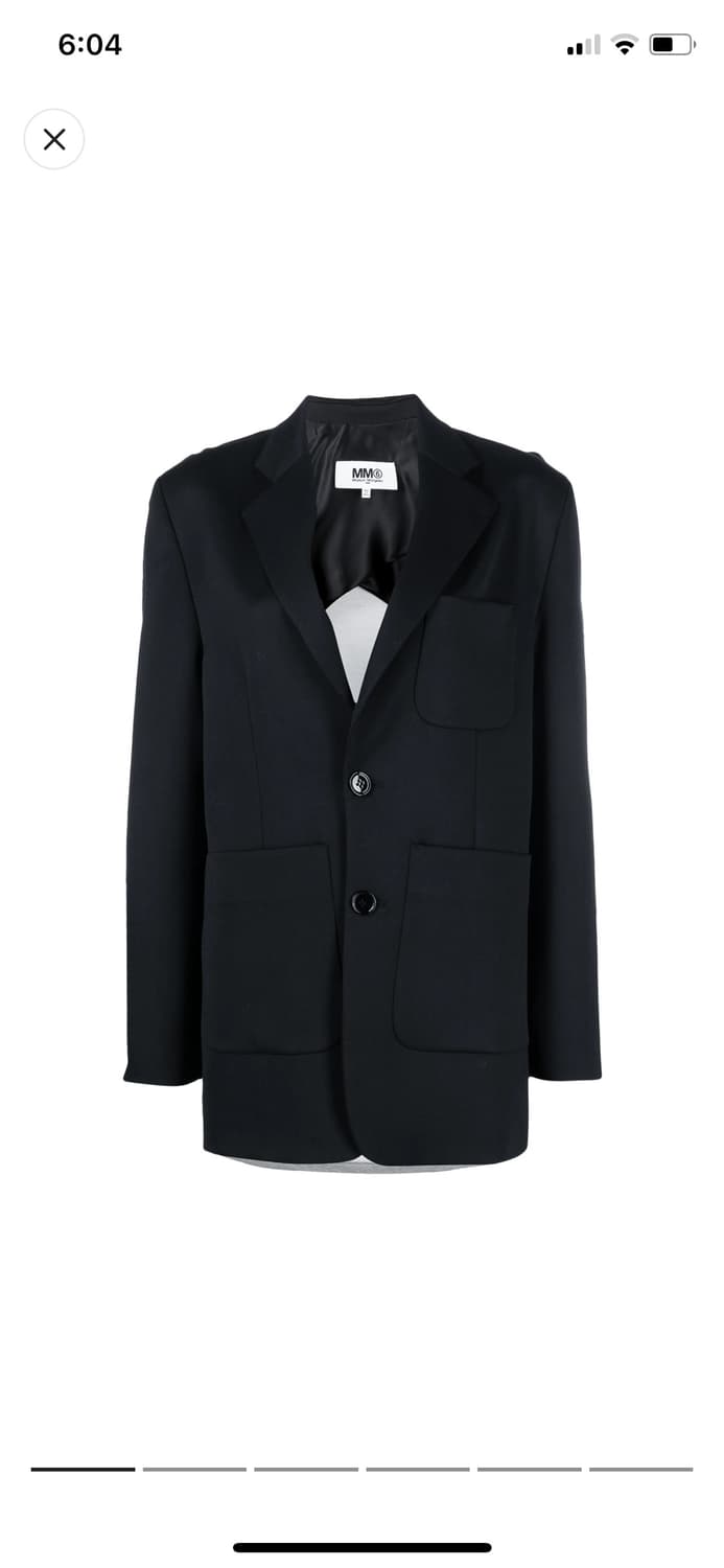 MM6 Maison Margiela - 콘트라스트 싱글 브레스티드 자켓 상품이미지1