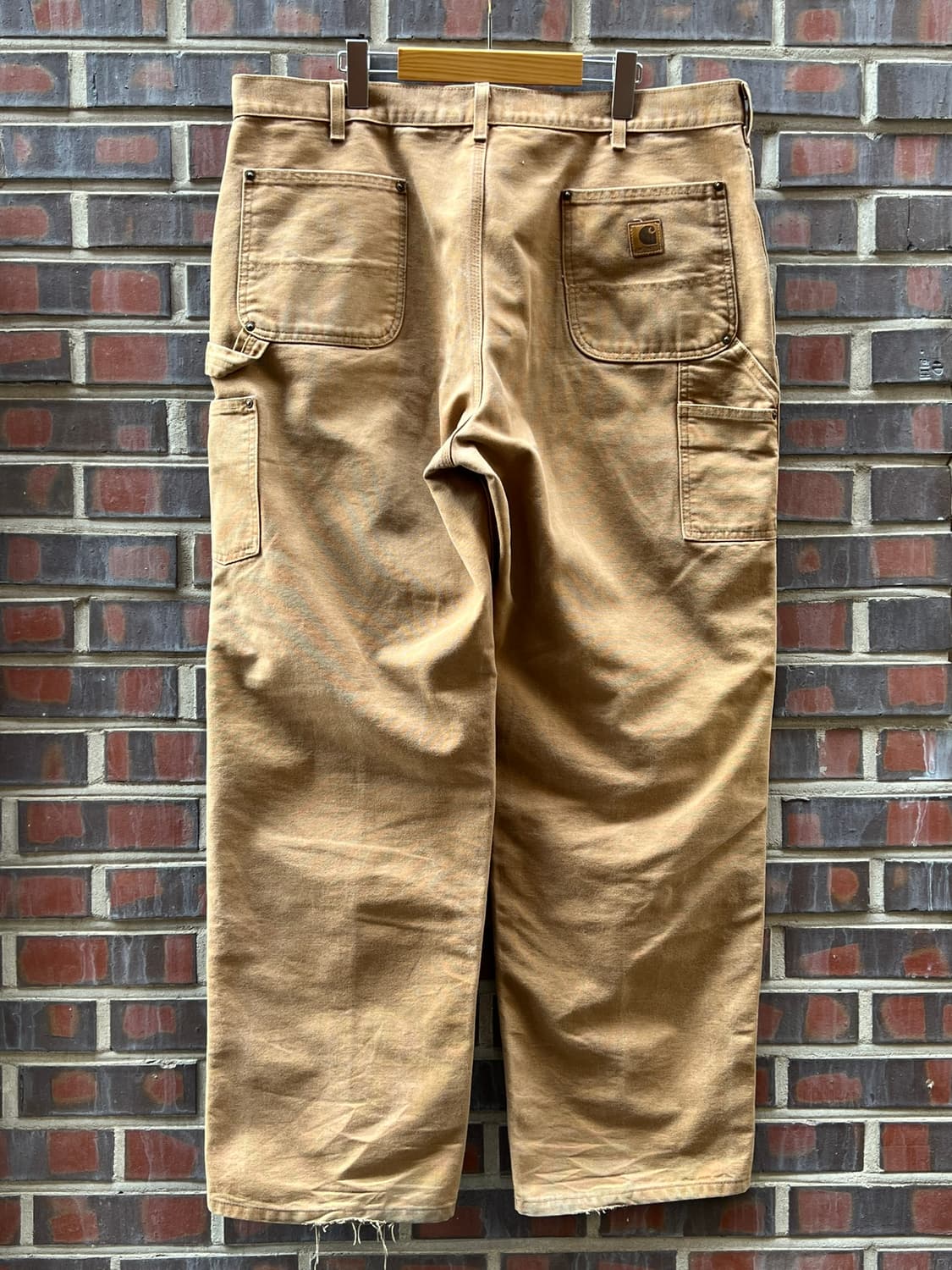 00's [40] 칼하트 B136 더블니 브라운 덕 카펜터 덩가리핏 팬츠 상품이미지6