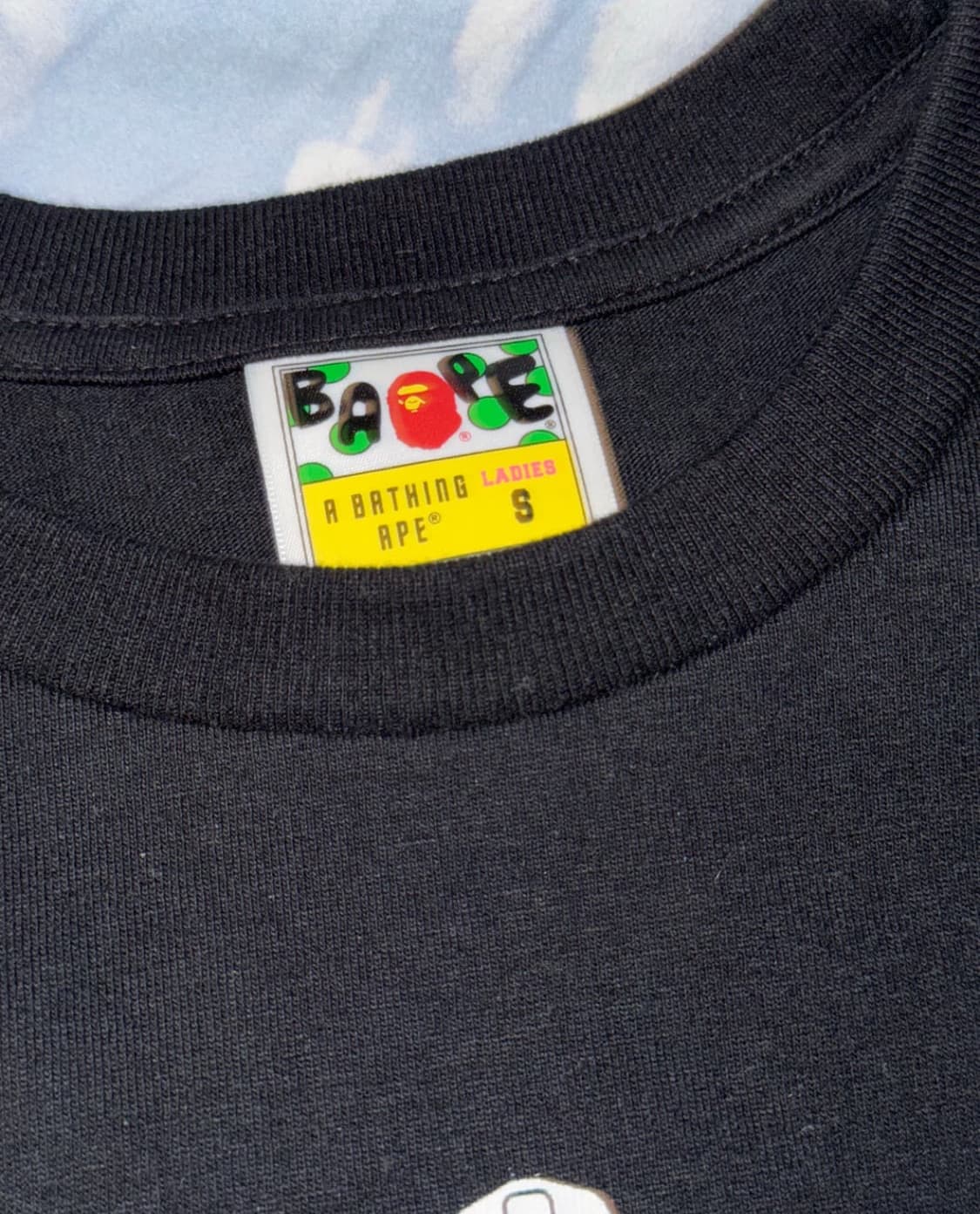 베이프 샤크 크리스탈 핑크 스톤 반팔(택o) 상품이미지2