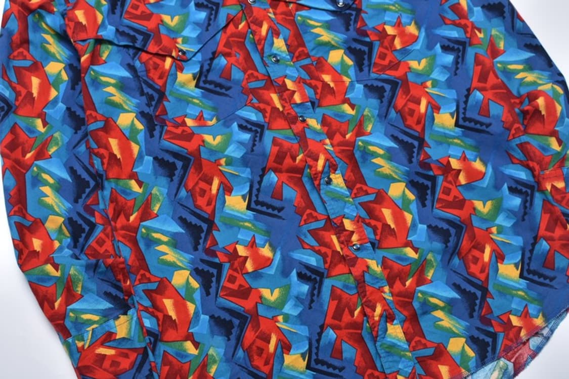 랭글러 트로피컬 차이나 카라 스냅버튼 웨스턴 셔츠 남방 N167  상품이미지5