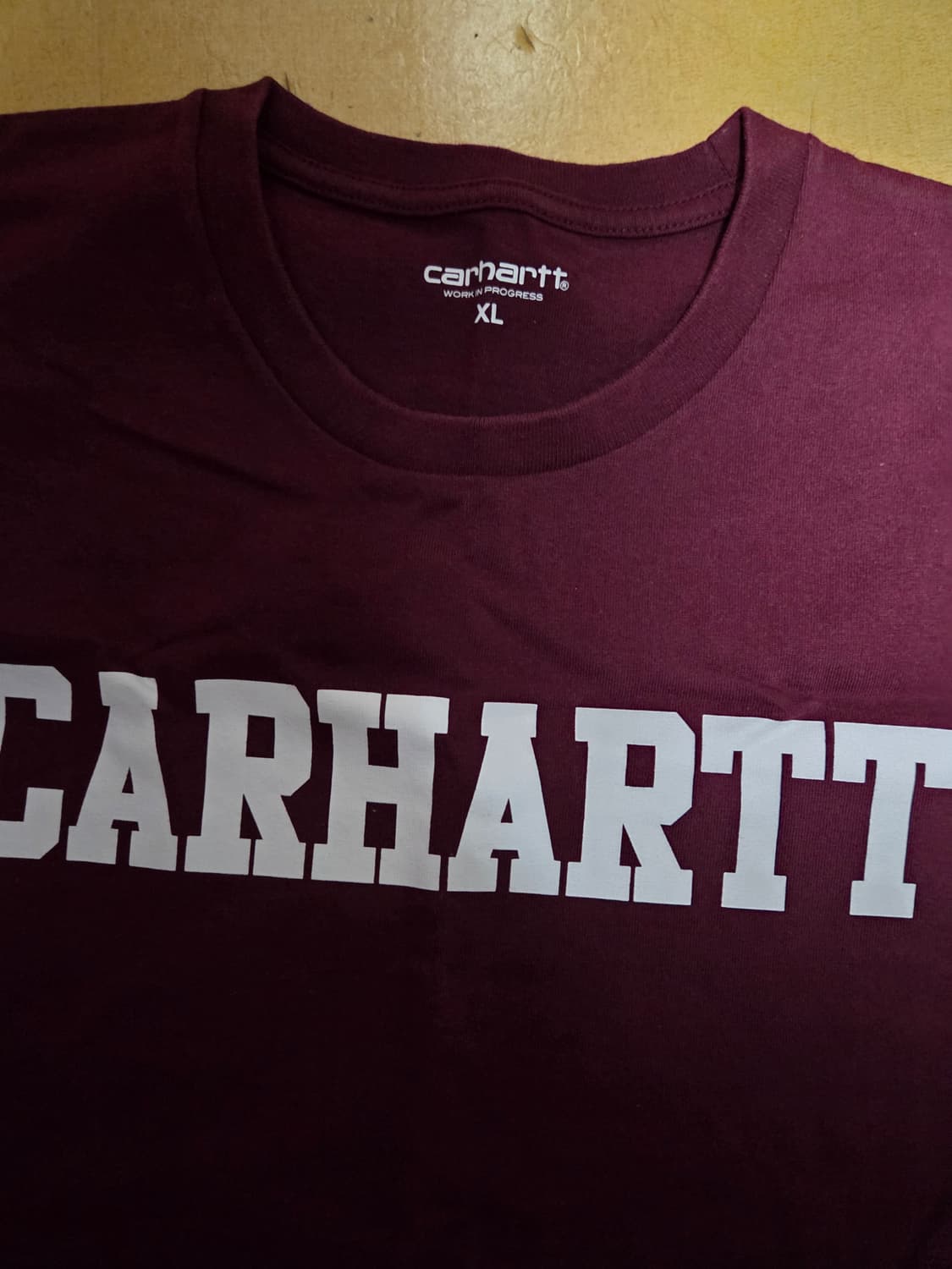 칼하트 로고 반팔 티셔츠 버건디 XL 상품이미지2