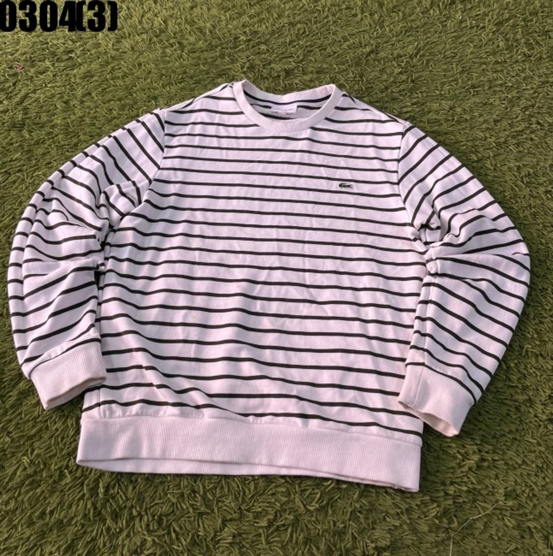 라코스테 스트라이프 맨투맨 상품이미지1