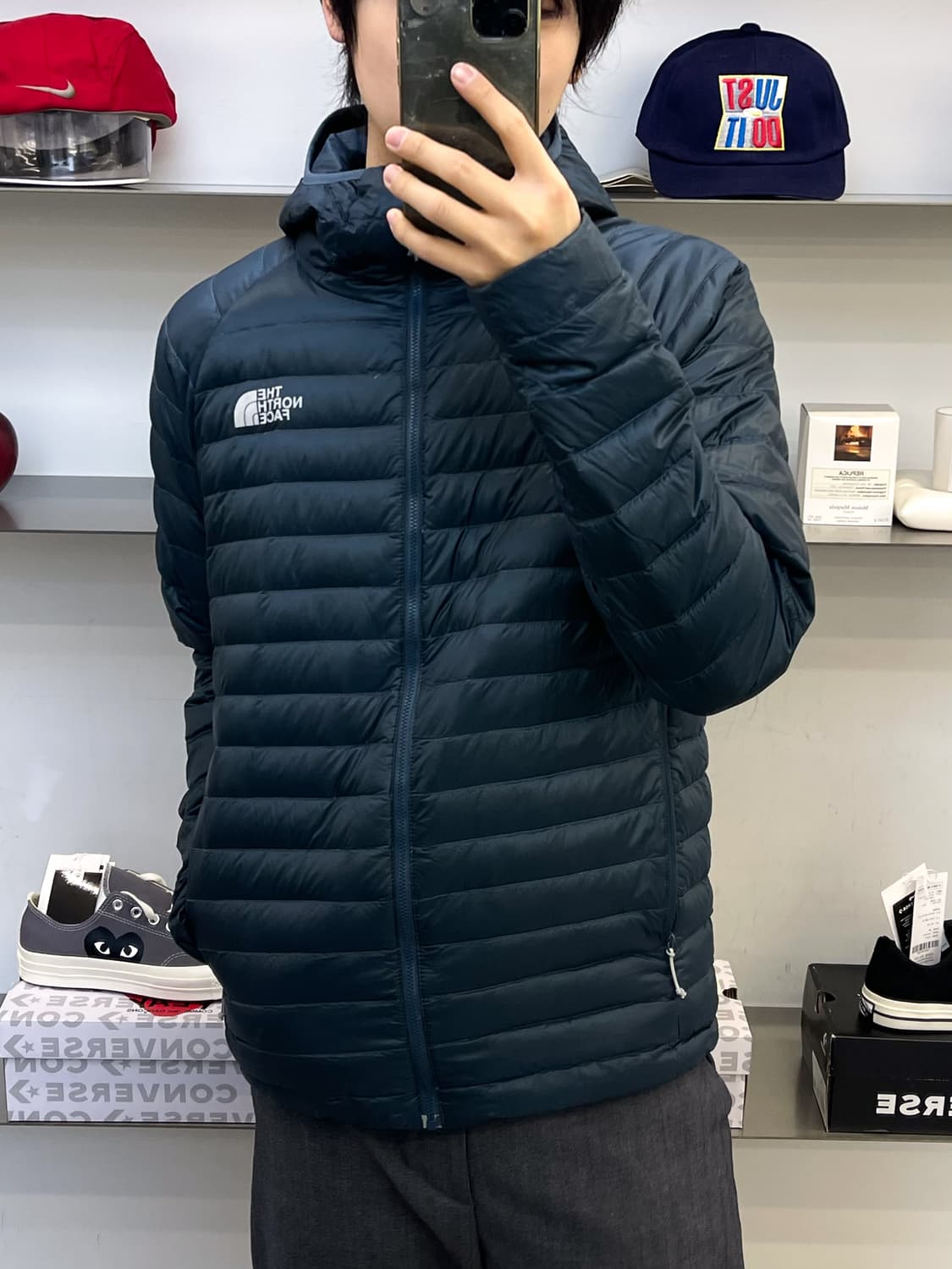 노스페이스 퀸스 후드 다운 자켓 상품이미지2