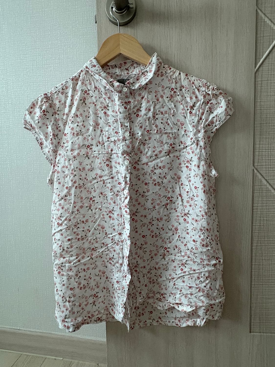 잔꽃 둥근 카라 블라우스 상품이미지1