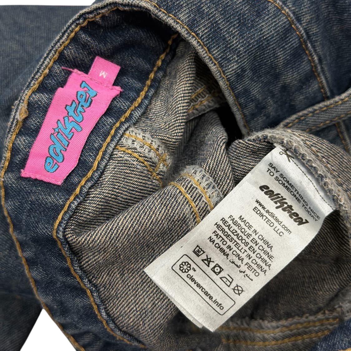 에딕티드 스티치 데님팬츠 바지 M 상품이미지3