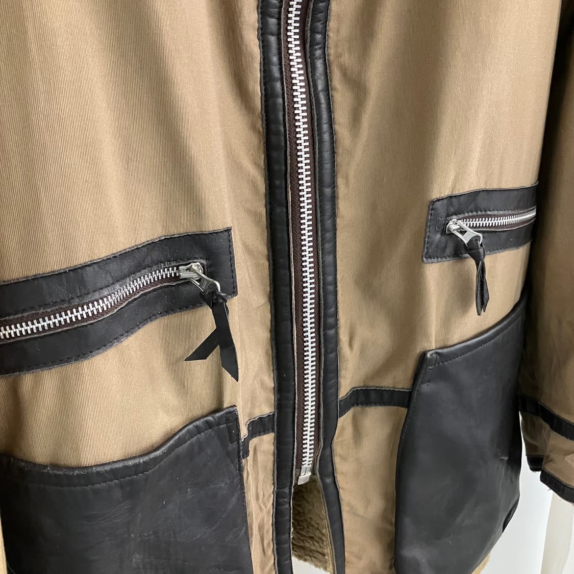 Avirex 아비렉스 레더라인 무스탕 자켓 M 상품이미지5