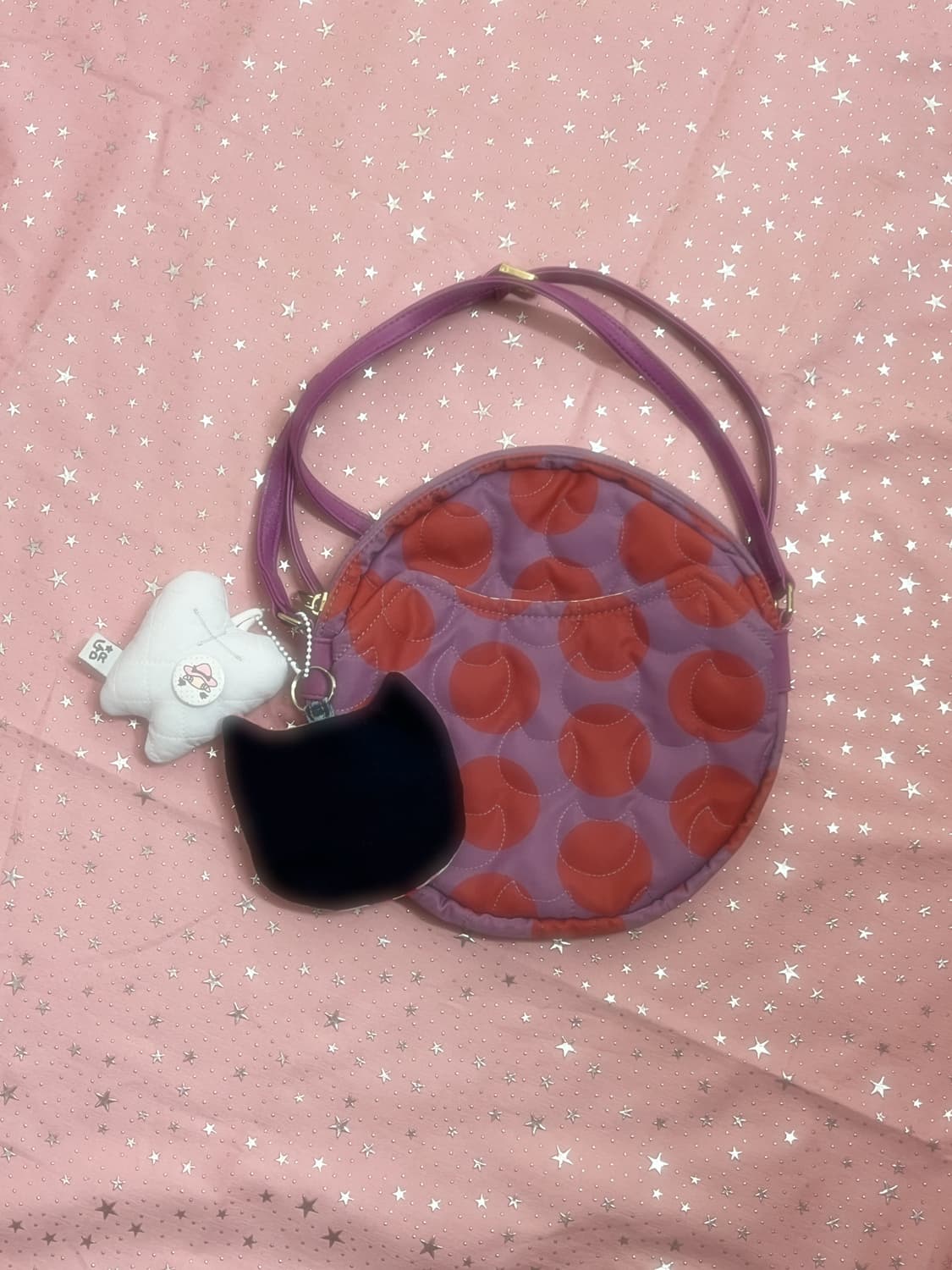 냥이가 숨겨진 퍼플 도트 크로스백 🐱 상품이미지2