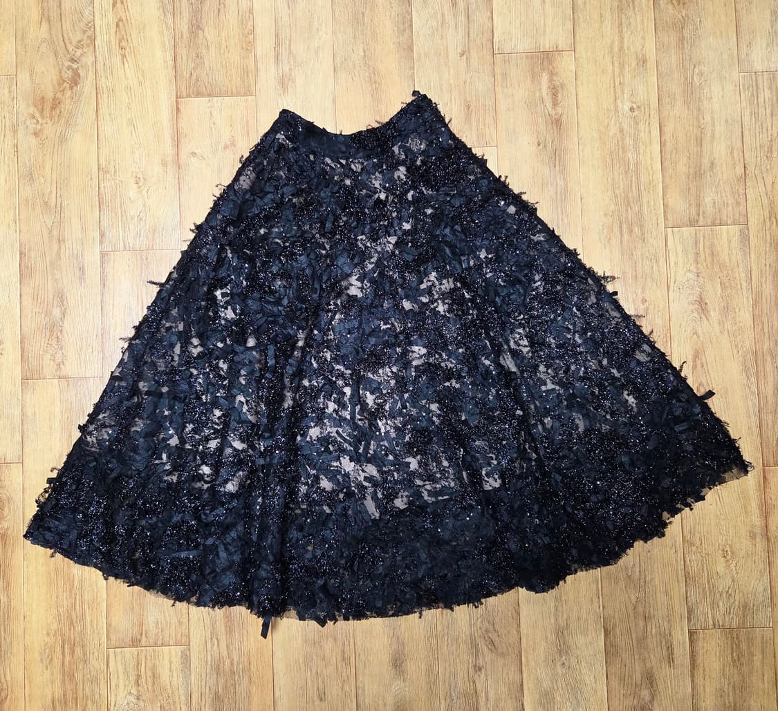 프롬엘로힘(FROM ELOHIM) 리본레이스 풀스커트 44 상품이미지5