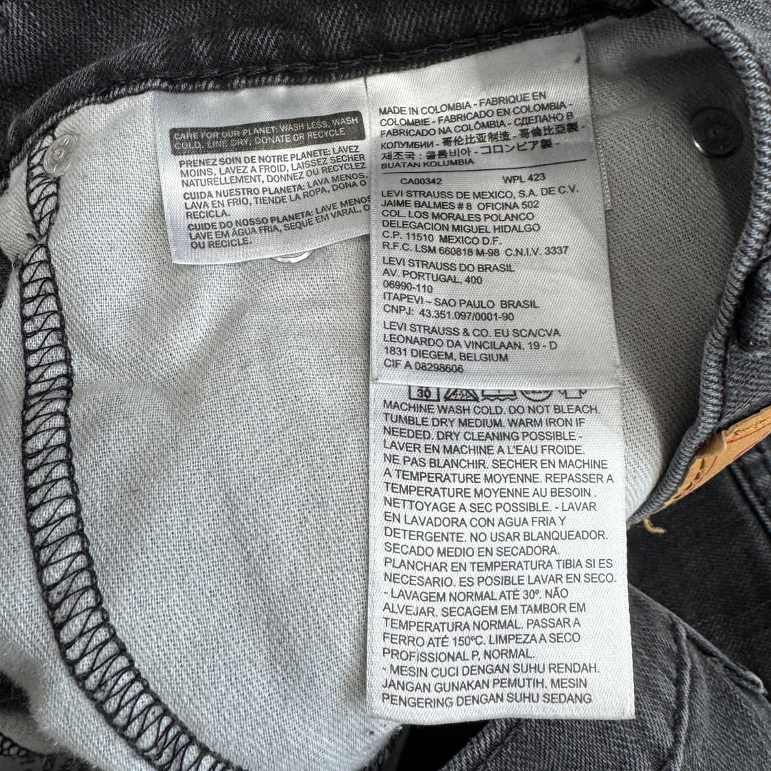 리바이스 559 새깅 스케이터 블랙 데님팬츠 상품이미지8