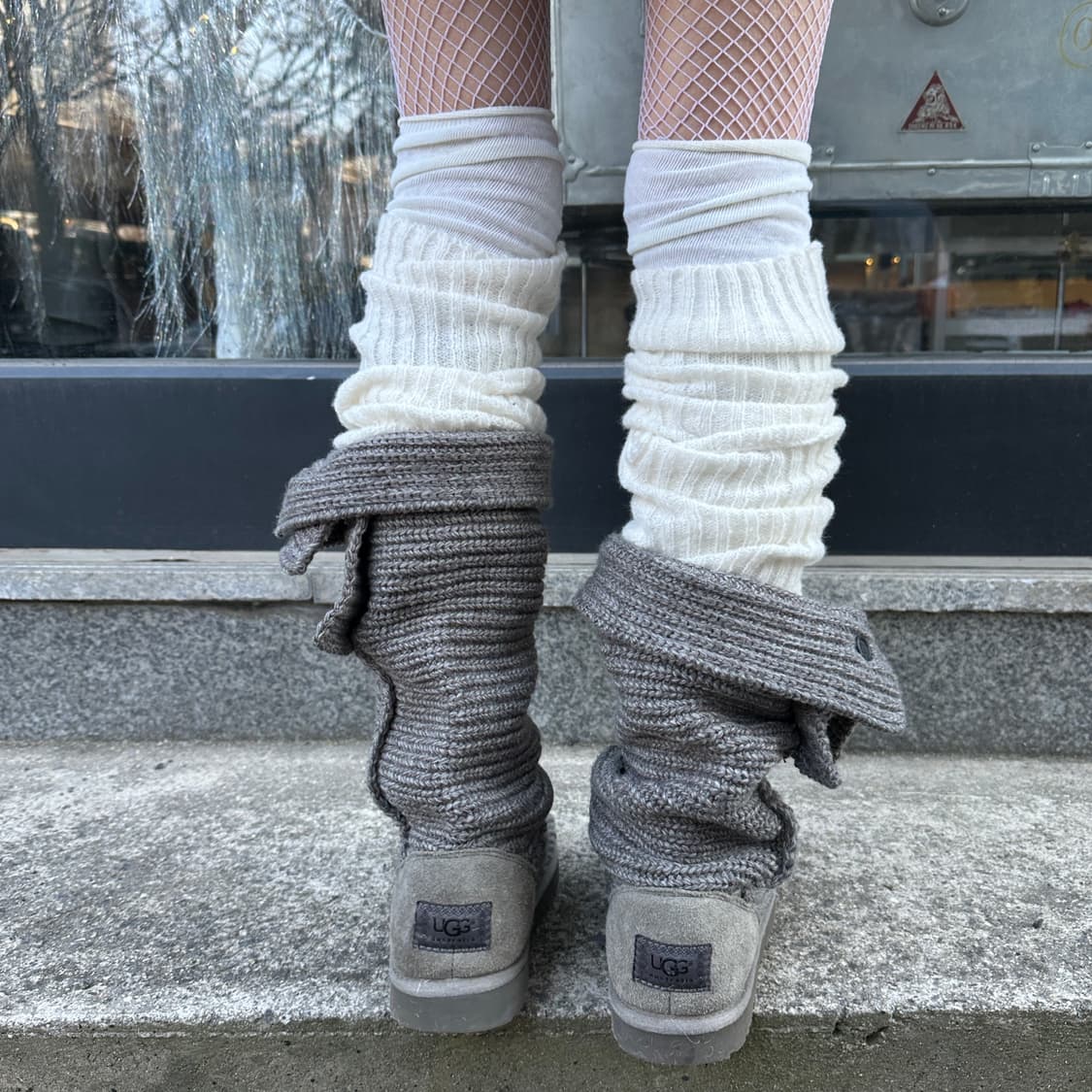 00s 그레이 니트 카디 어그 부츠 상품이미지7