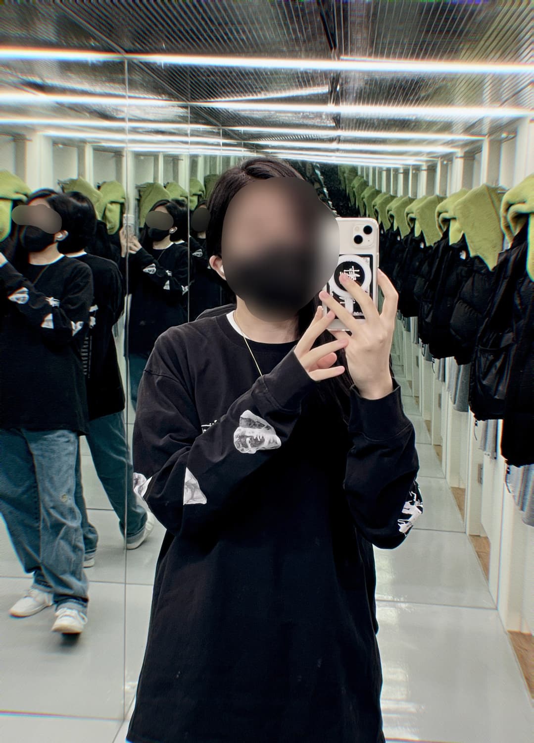 (L) 스투시 엔젤 롱슬리브 블랙 새상품 상품이미지3