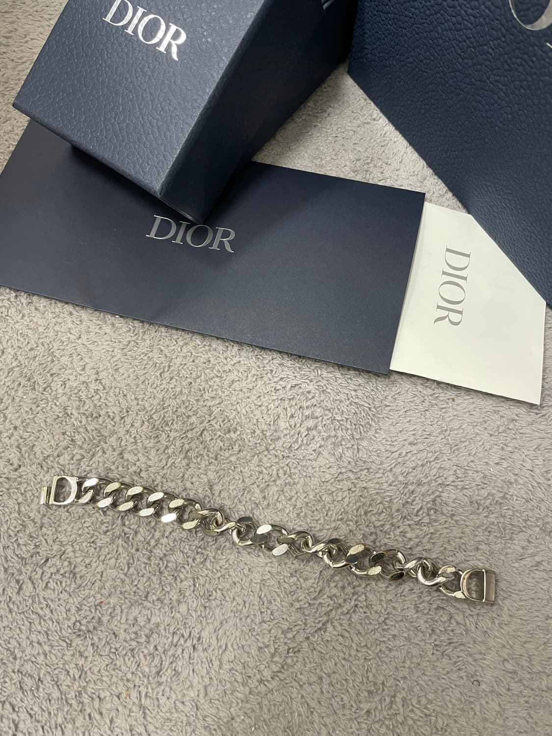 디올 CD아이콘 체인 링크 팔찌 풀구성 상품이미지3
