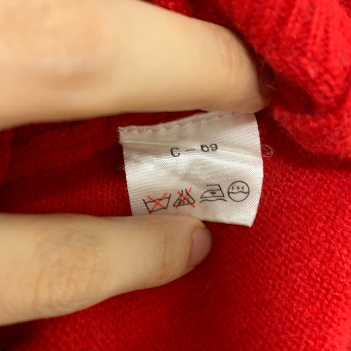 폴로 랄프로렌 레드 램스울 반집업 버튼 니트 긴팔티 상품이미지8